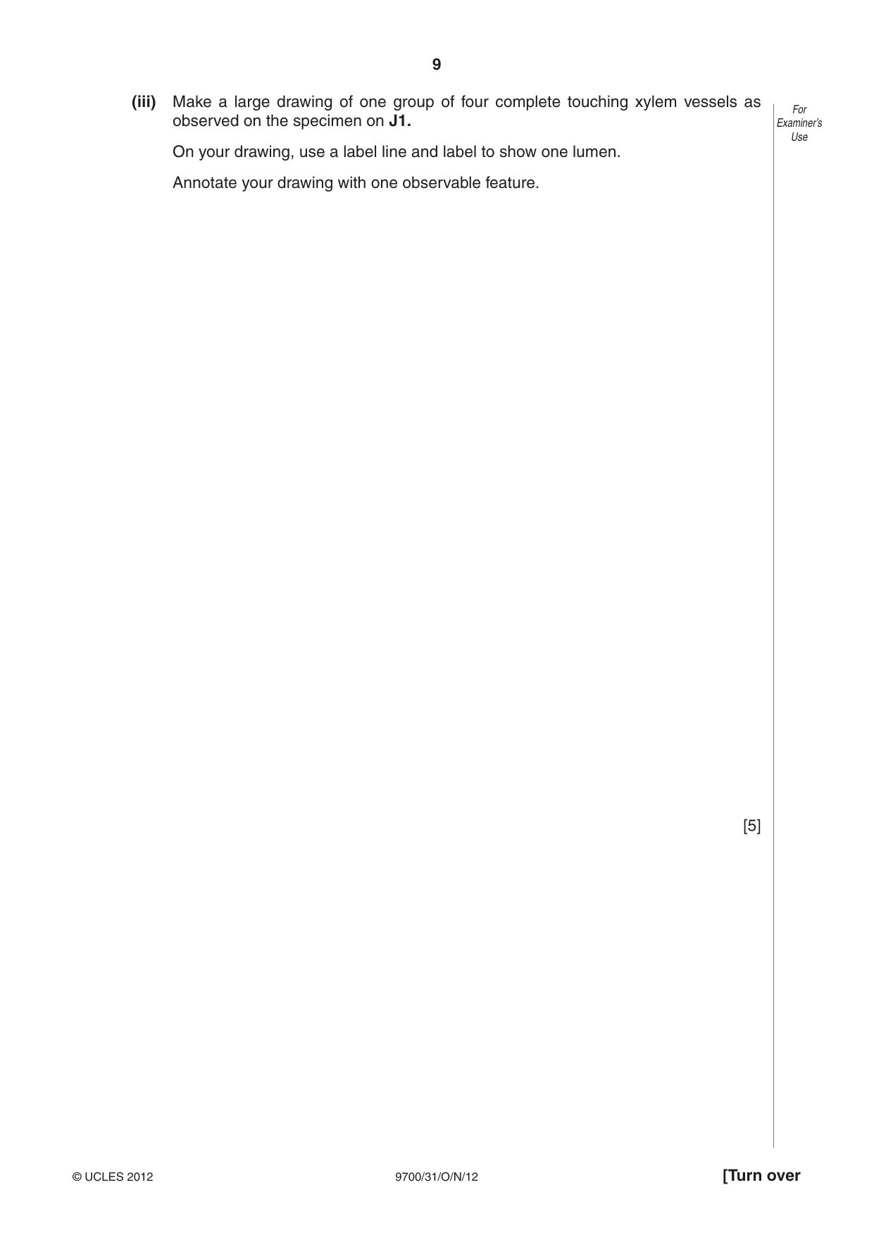 Cambridge A Level Biology 9700 2012 Oct/Nov Paper 3 · Variant 1 question paper, page 9 of 12