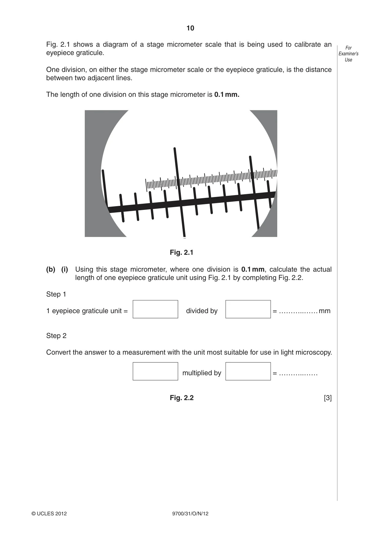 Cambridge A Level Biology 9700 2012 Oct/Nov Paper 3 · Variant 1 question paper, page 10 of 12