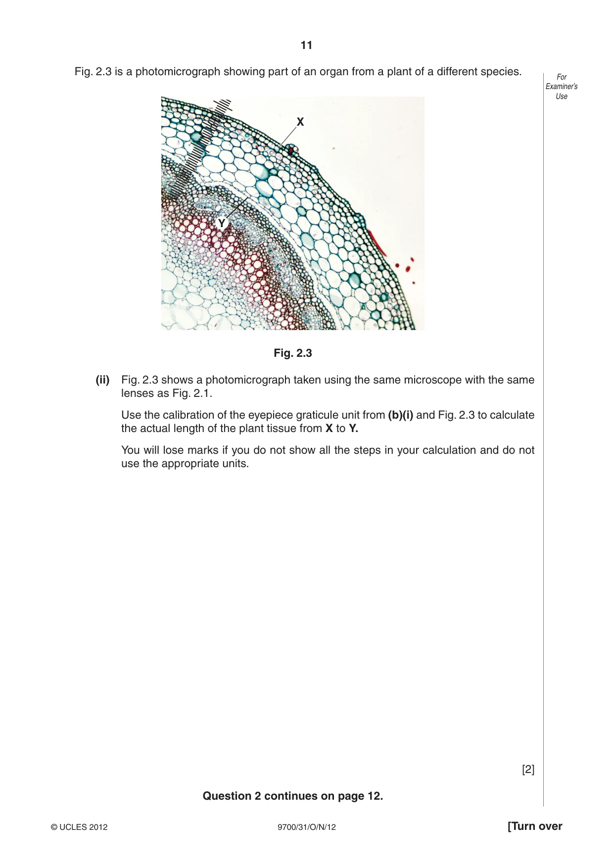 Cambridge A Level Biology 9700 2012 Oct/Nov Paper 3 · Variant 1 question paper, page 11 of 12