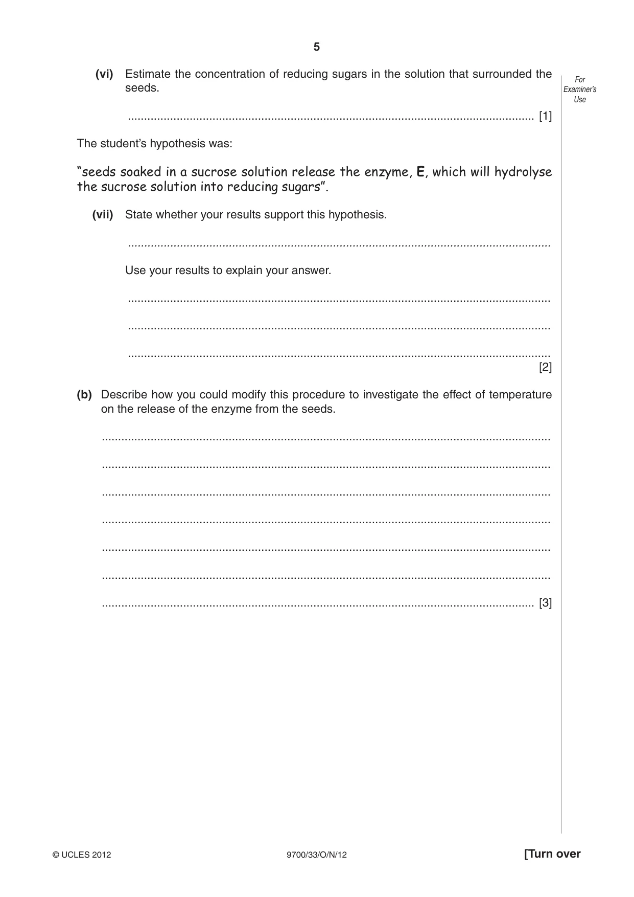 Cambridge A Level Biology 9700 2012 Oct/Nov Paper 3 · Variant 3 question paper, page 5 of 12