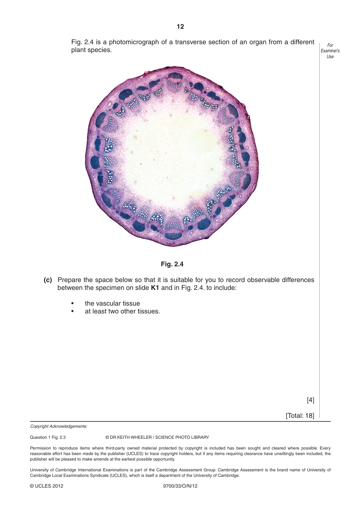 Cambridge A Level Biology 9700 2012 Oct/Nov Paper 3 · Variant 3 question paper, page 12 of 12