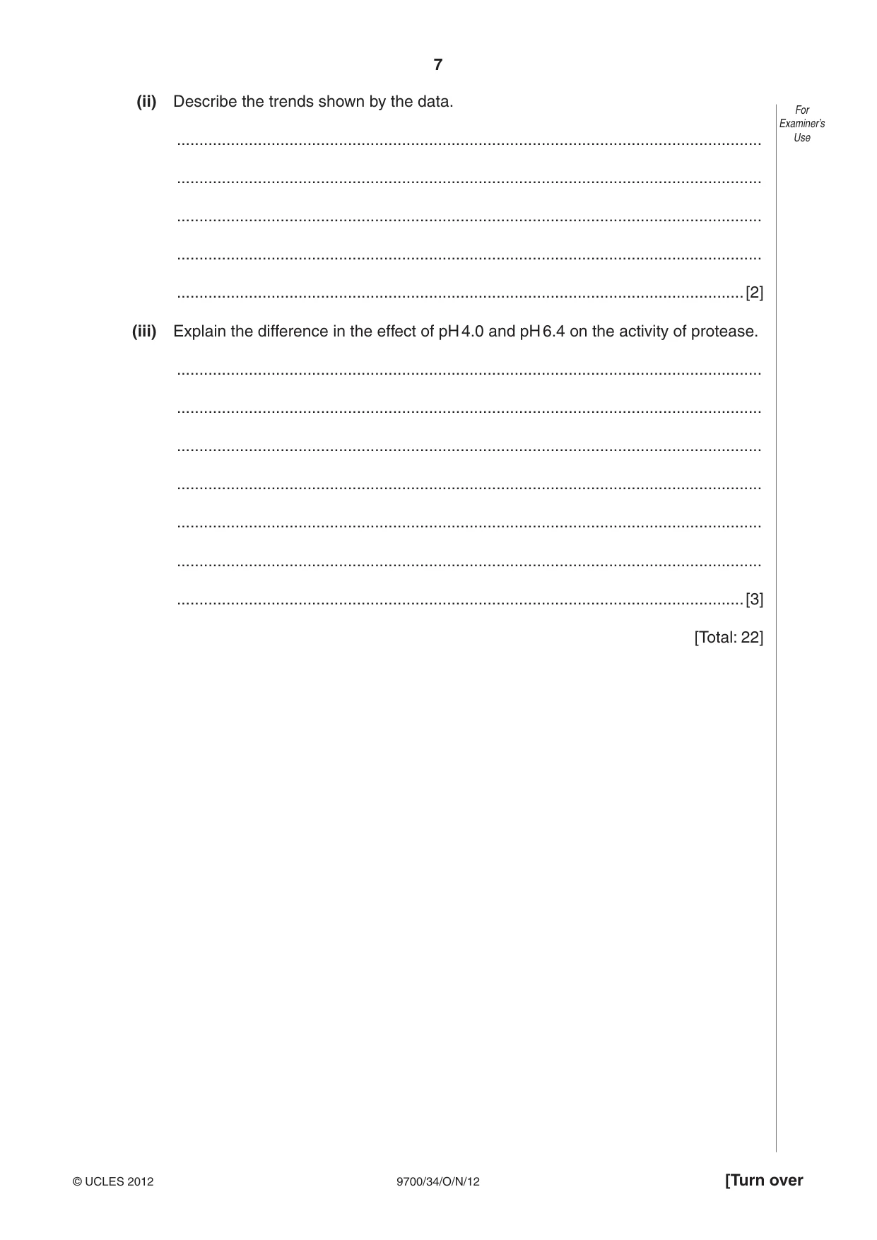 Cambridge A Level Biology 9700 2012 Oct/Nov Paper 3 · Variant 4 question paper, page 7 of 12