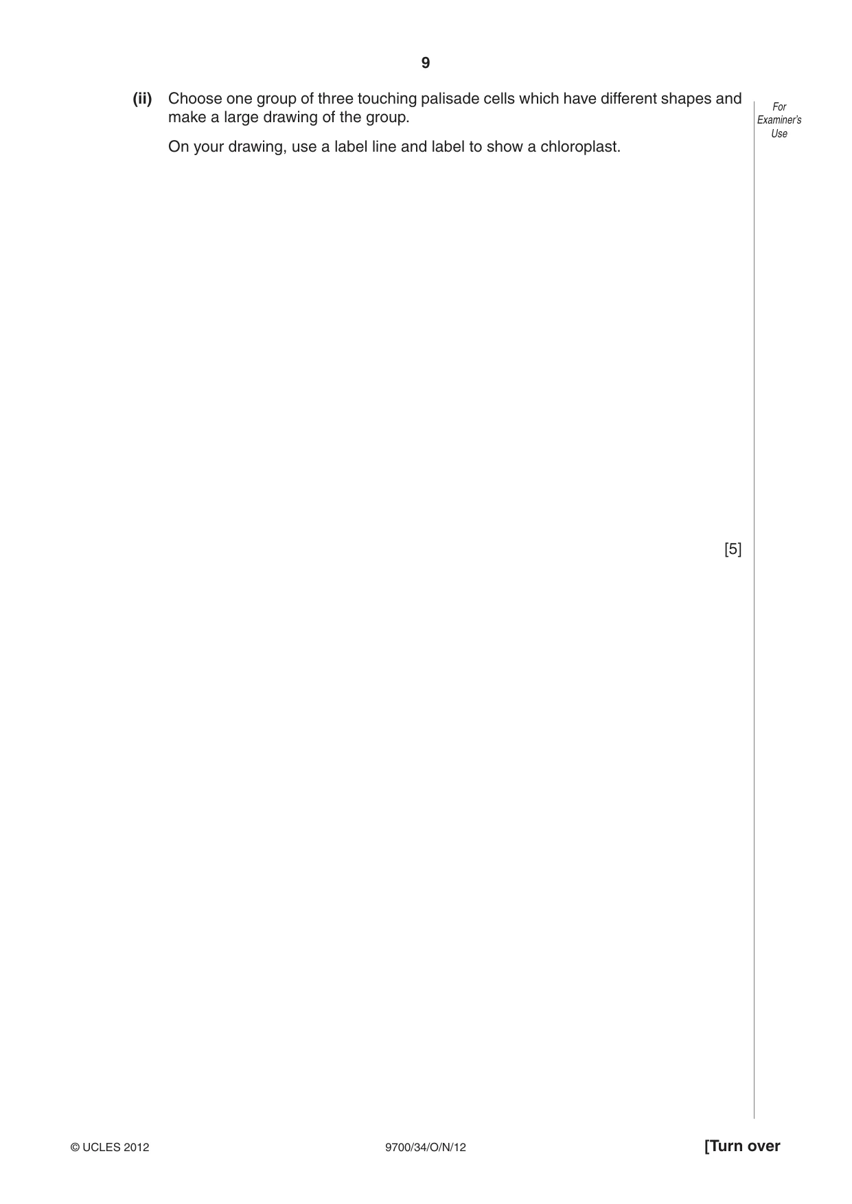 Cambridge A Level Biology 9700 2012 Oct/Nov Paper 3 · Variant 4 question paper, page 9 of 12