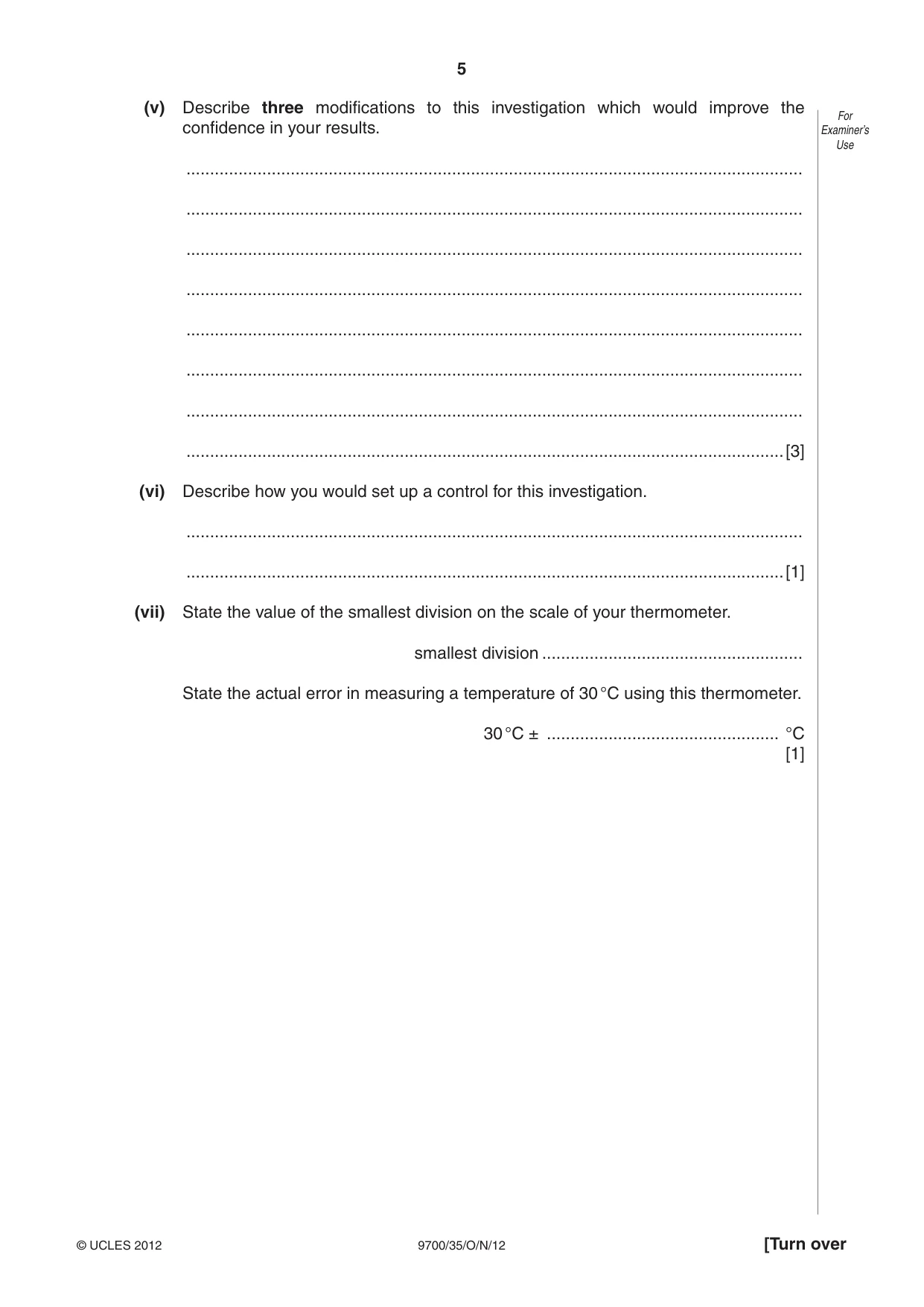 Cambridge A Level Biology 9700 2012 Oct/Nov Paper 3 · Variant 5 question paper, page 5 of 12