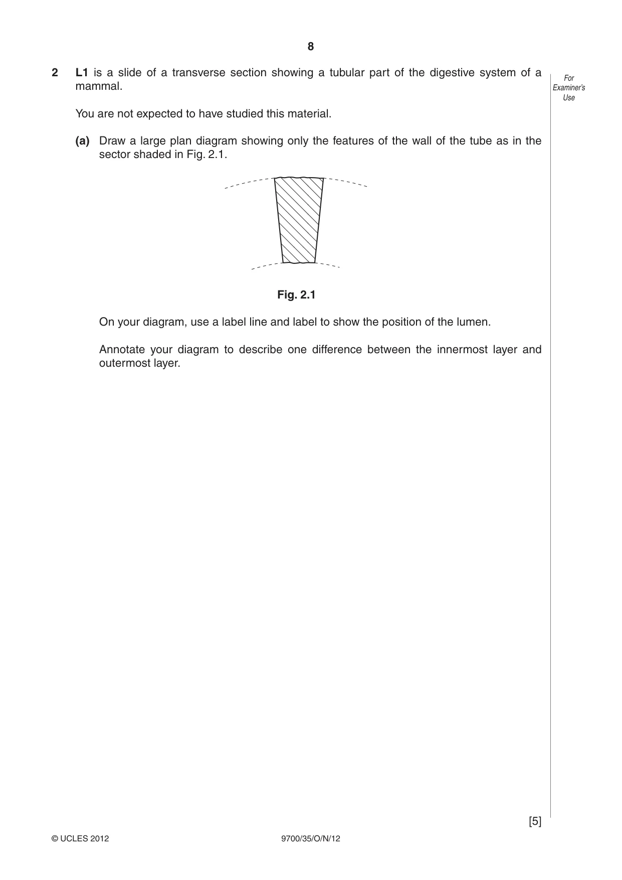 Cambridge A Level Biology 9700 2012 Oct/Nov Paper 3 · Variant 5 question paper, page 8 of 12
