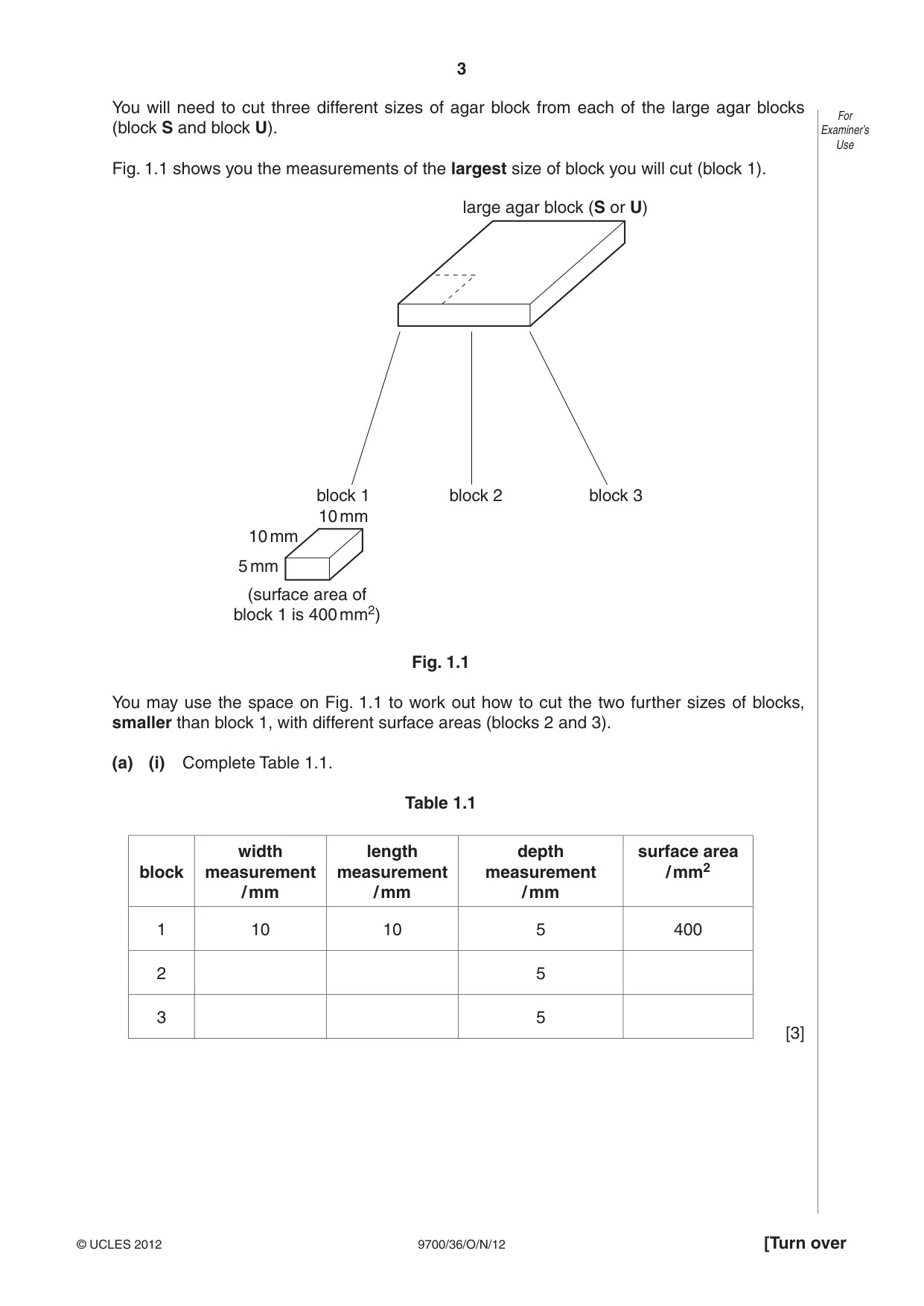 Cambridge A Level Biology 9700 2012 Oct/Nov Paper 3 · Variant 6 question paper, page 3 of 12