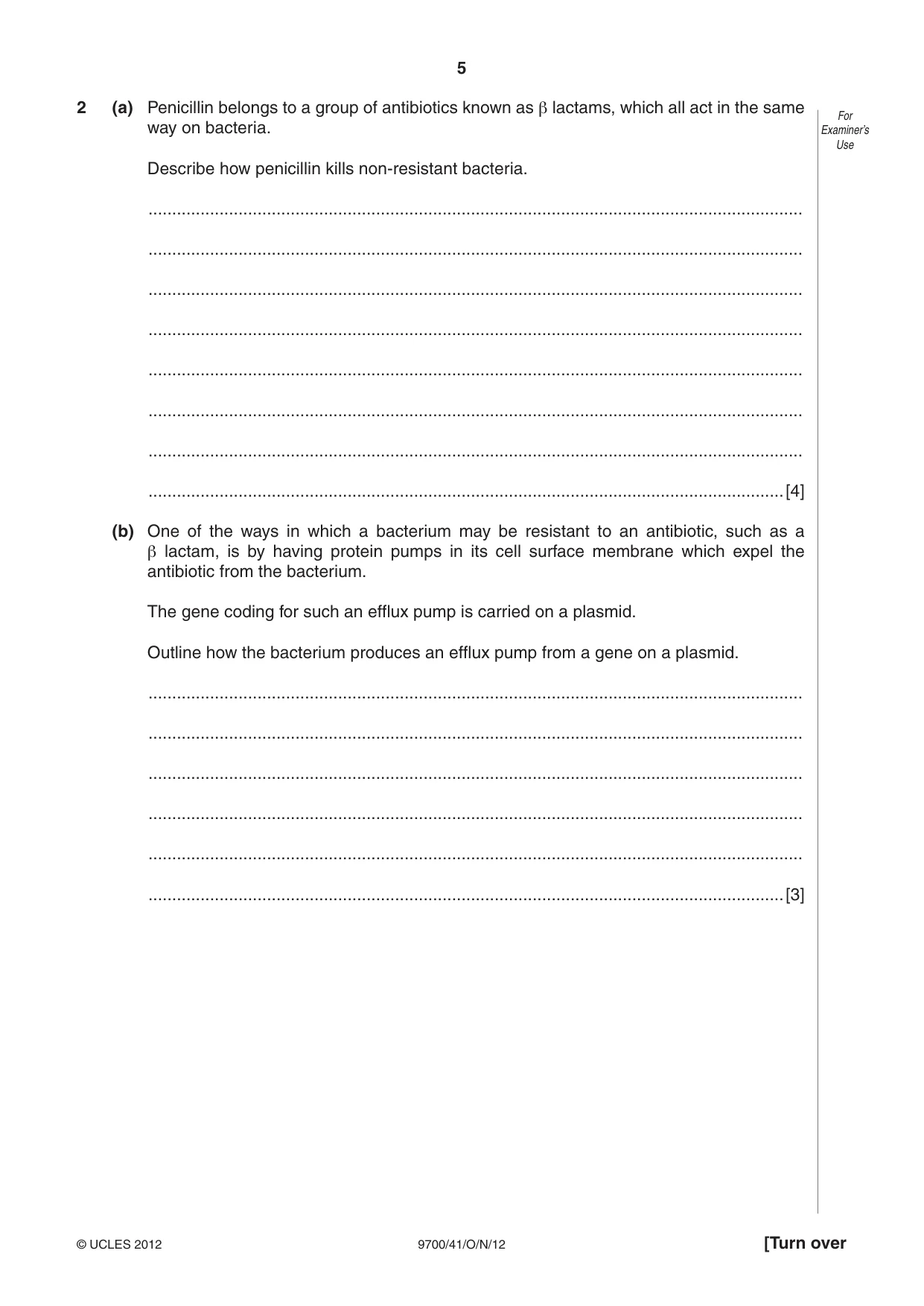 Cambridge A Level Biology 9700 2012 Oct/Nov Paper 4 · Variant 1 question paper, page 5 of 24