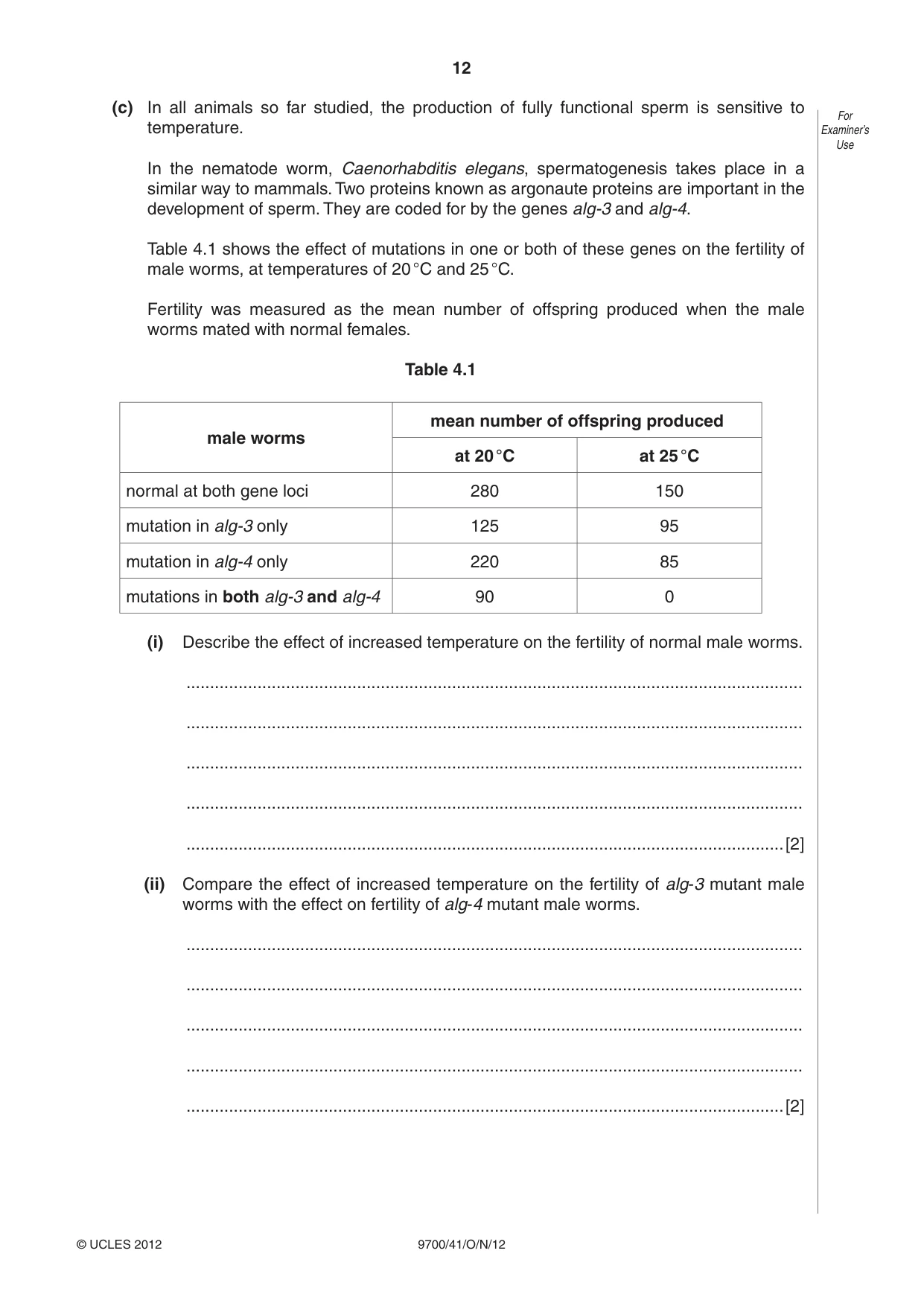 Cambridge A Level Biology 9700 2012 Oct/Nov Paper 4 · Variant 1 question paper, page 12 of 24