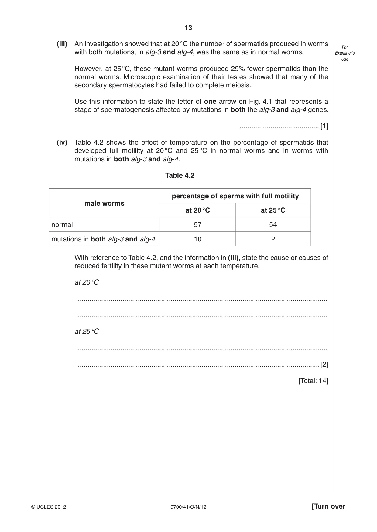 Cambridge A Level Biology 9700 2012 Oct/Nov Paper 4 · Variant 1 question paper, page 13 of 24