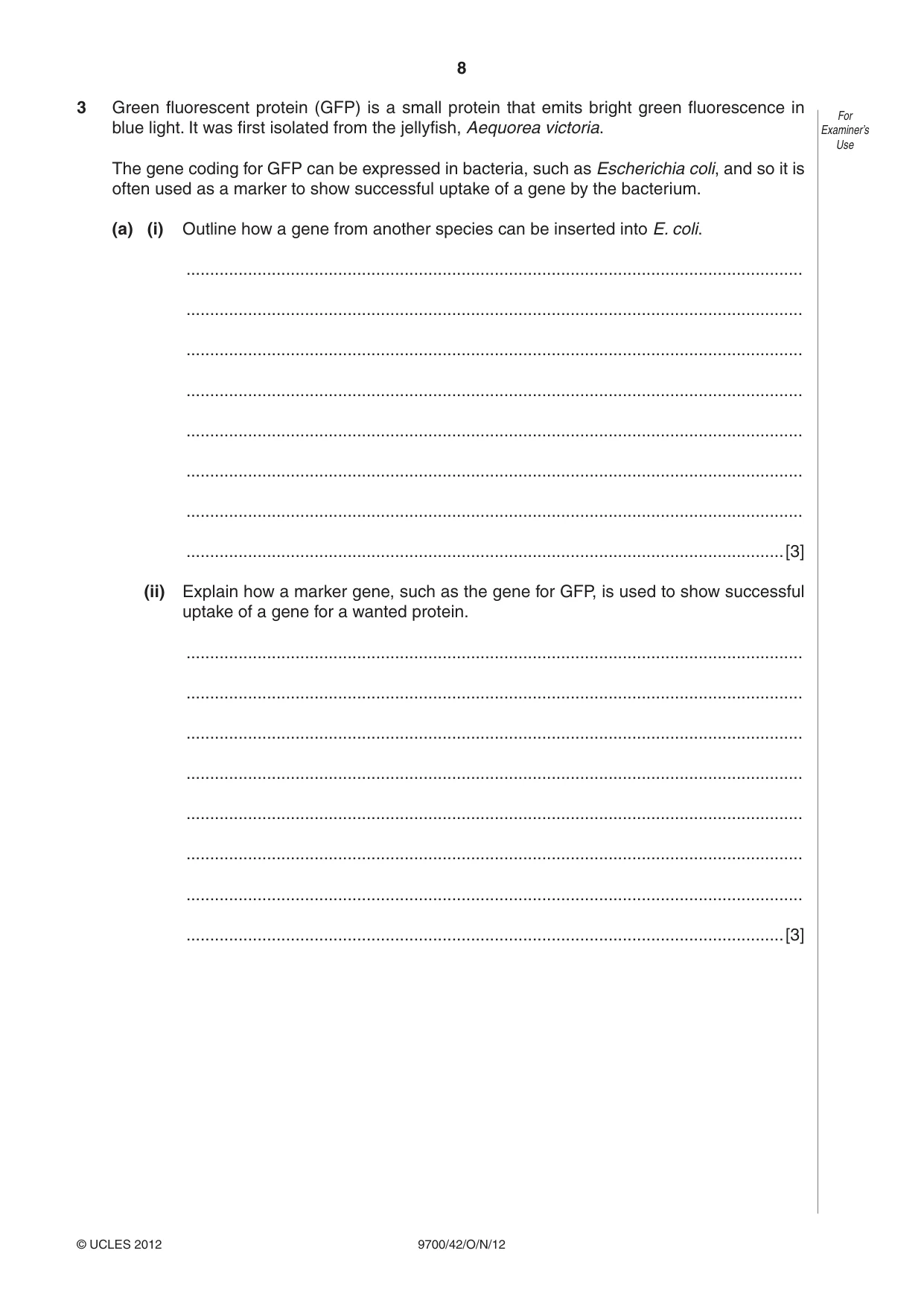 Cambridge A Level Biology 9700 2012 Oct/Nov Paper 4 · Variant 2 question paper, page 8 of 24