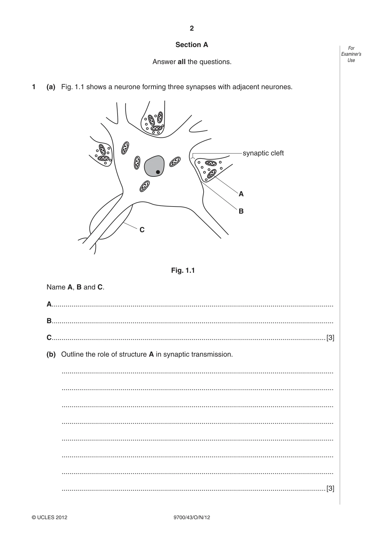 Cambridge A Level Biology 9700 2012 Oct/Nov Paper 4 · Variant 3 question paper, page 2 of 24