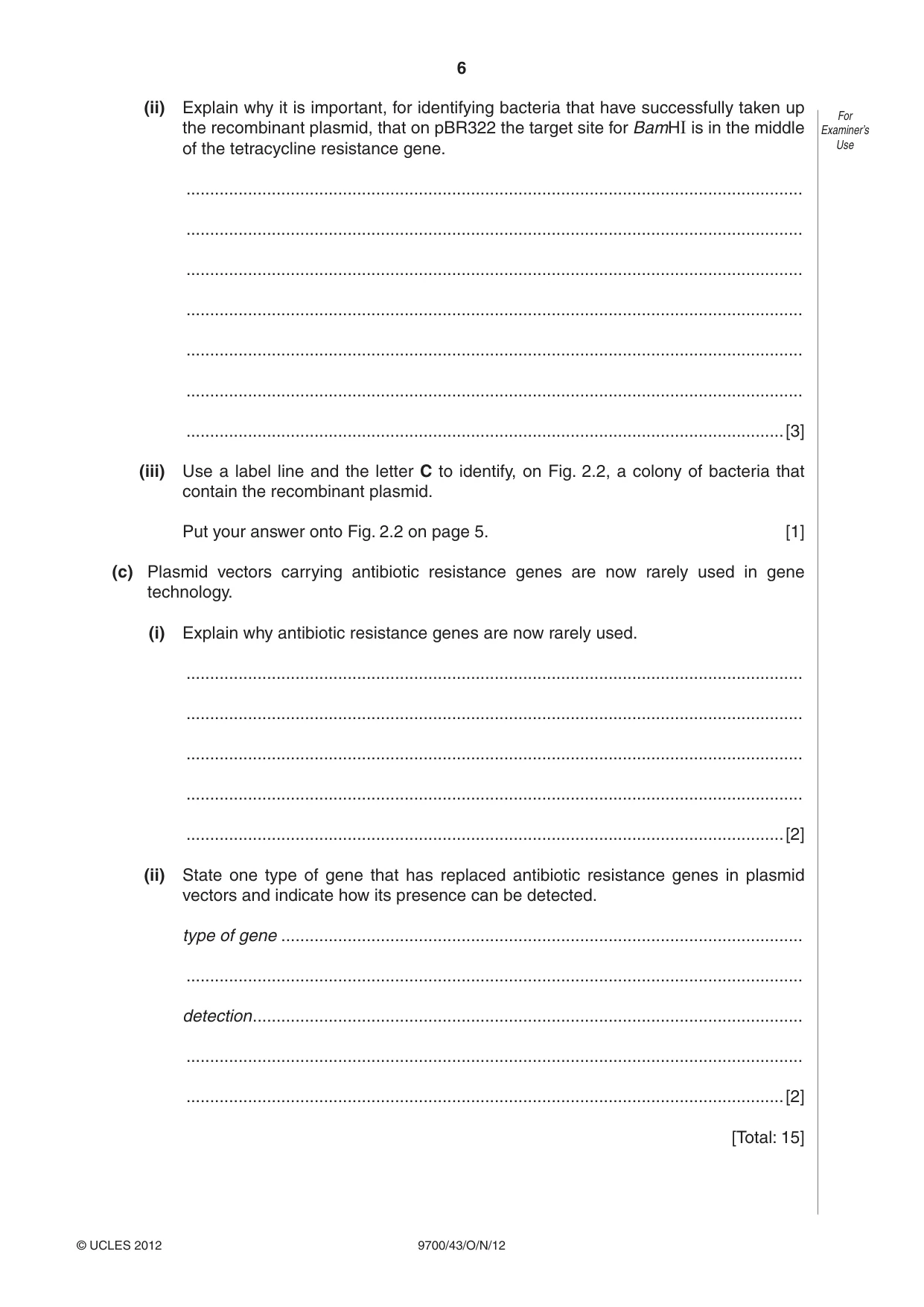Cambridge A Level Biology 9700 2012 Oct/Nov Paper 4 · Variant 3 question paper, page 6 of 24