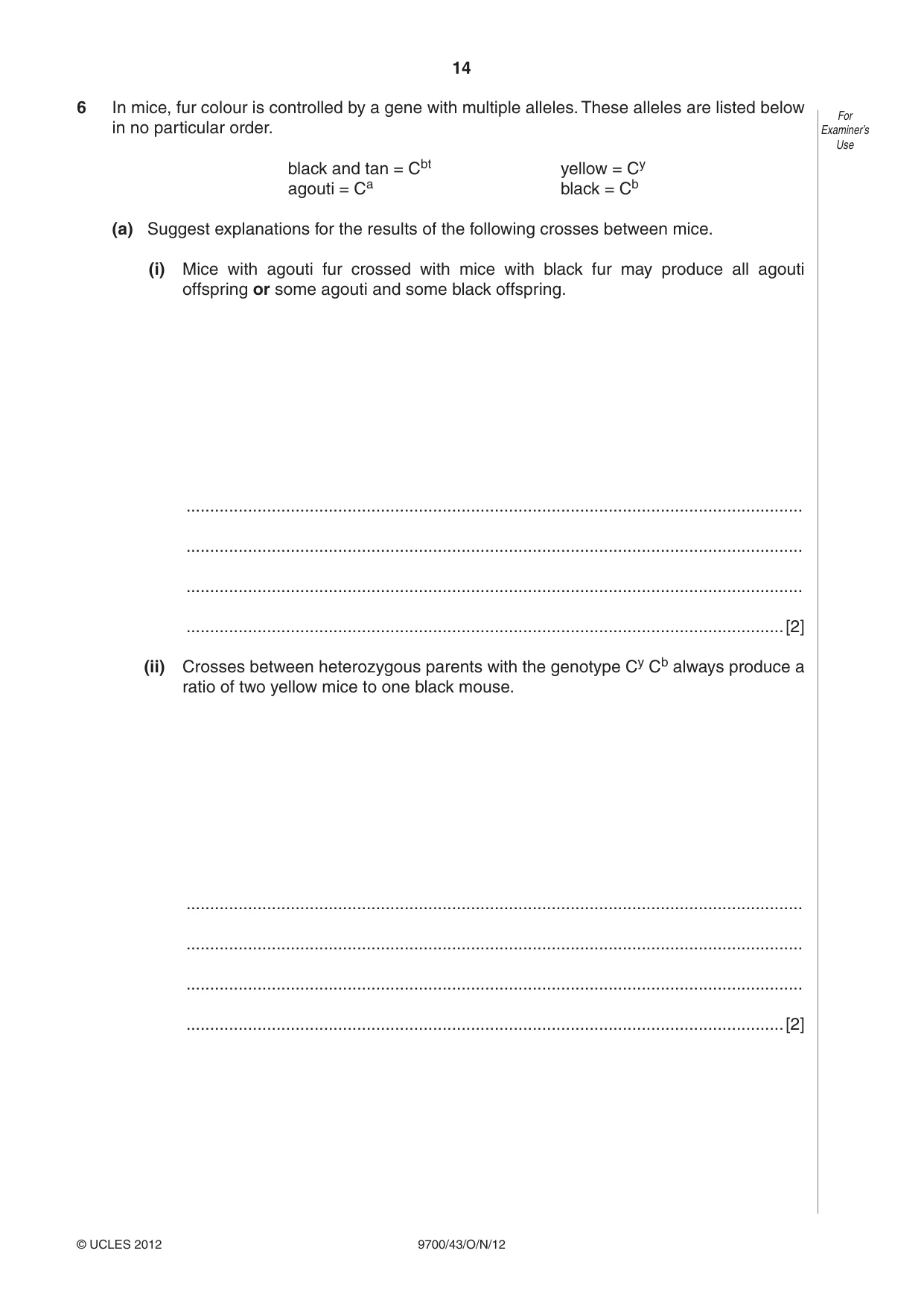 Cambridge A Level Biology 9700 2012 Oct/Nov Paper 4 · Variant 3 question paper, page 14 of 24