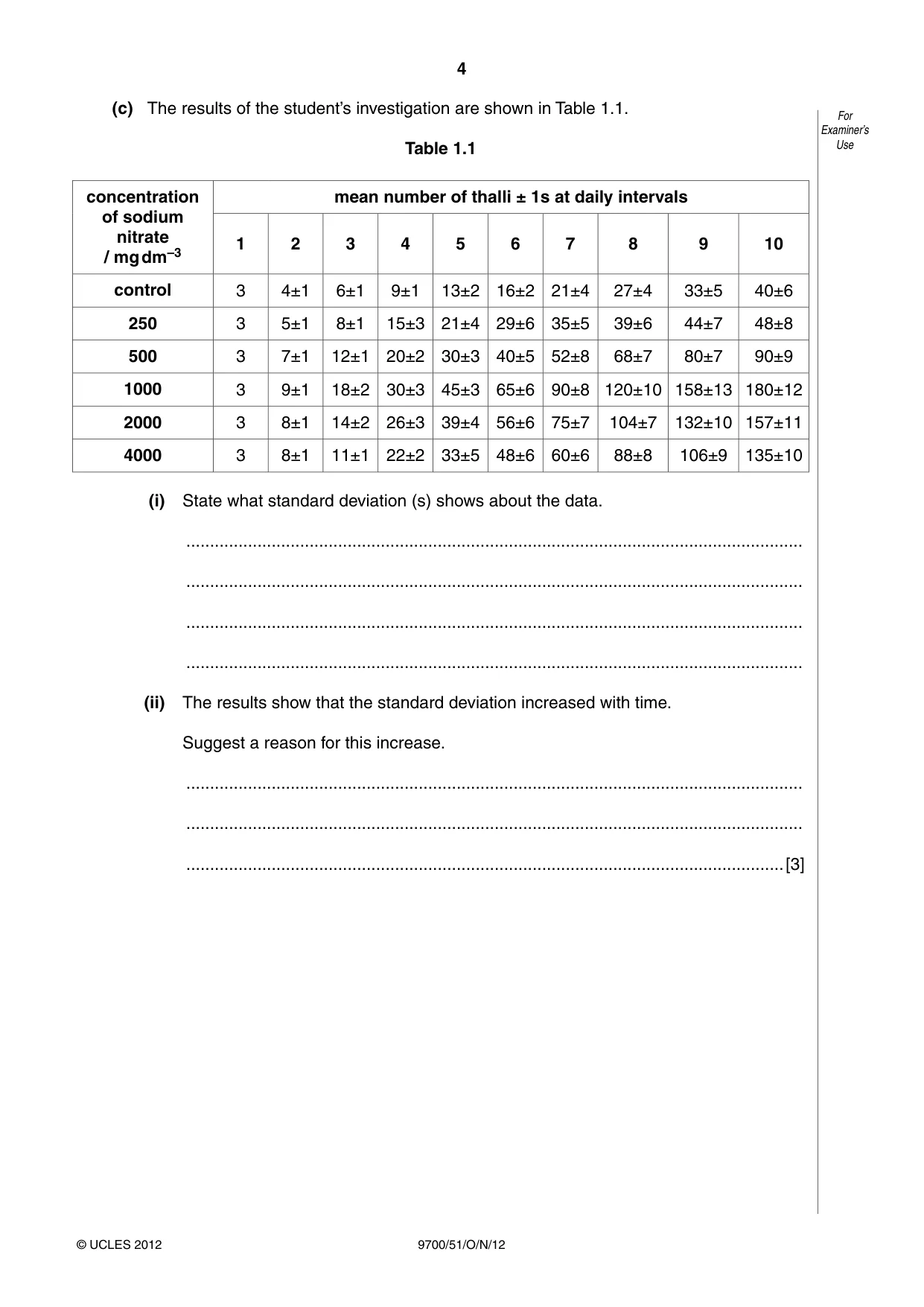 Cambridge A Level Biology 9700 2012 Oct/Nov Paper 5 · Variant 1 question paper, page 4 of 12