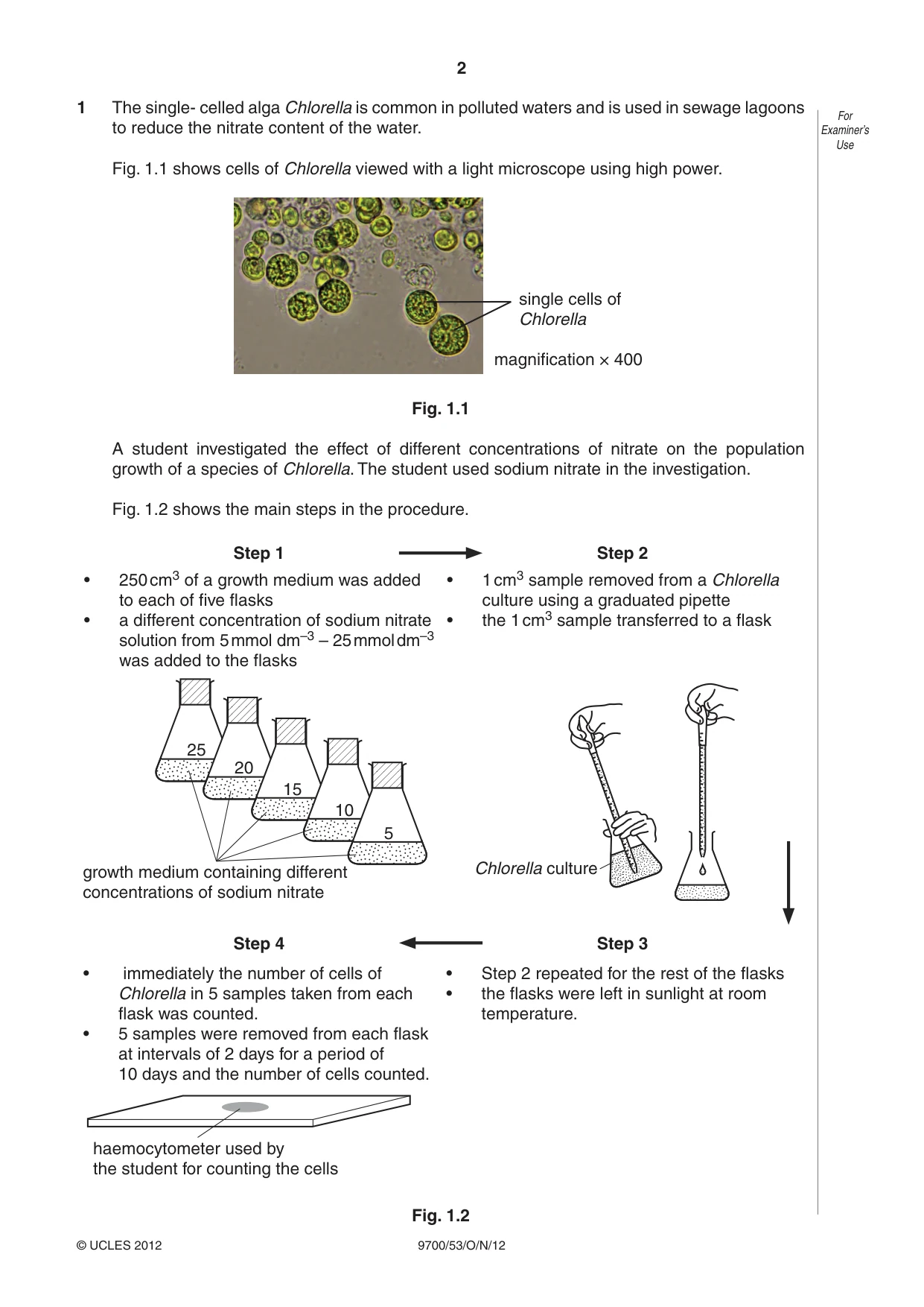 Cambridge A Level Biology 9700 2012 Oct/Nov Paper 5 · Variant 3 question paper, page 2 of 8