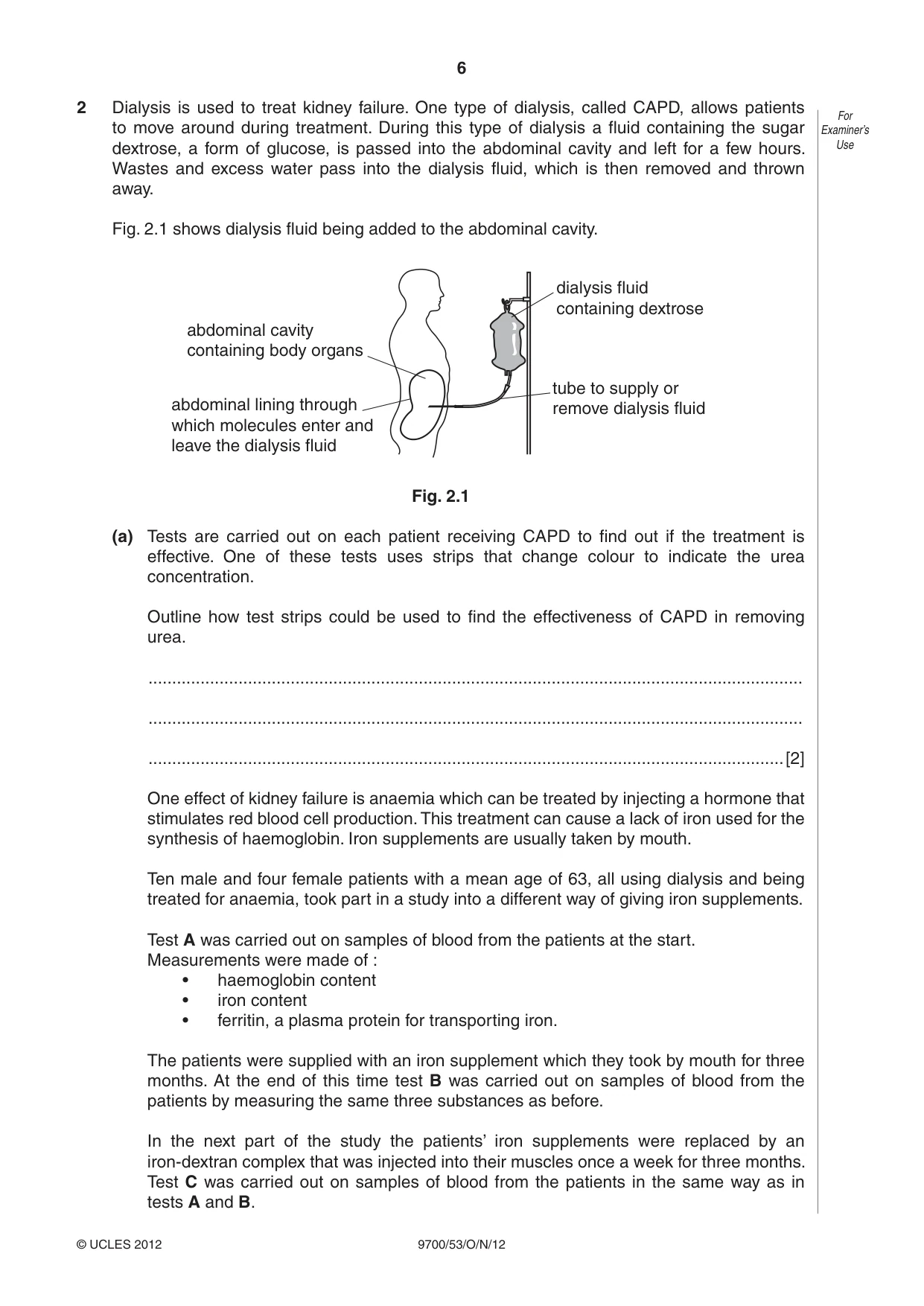 Cambridge A Level Biology 9700 2012 Oct/Nov Paper 5 · Variant 3 question paper, page 6 of 8