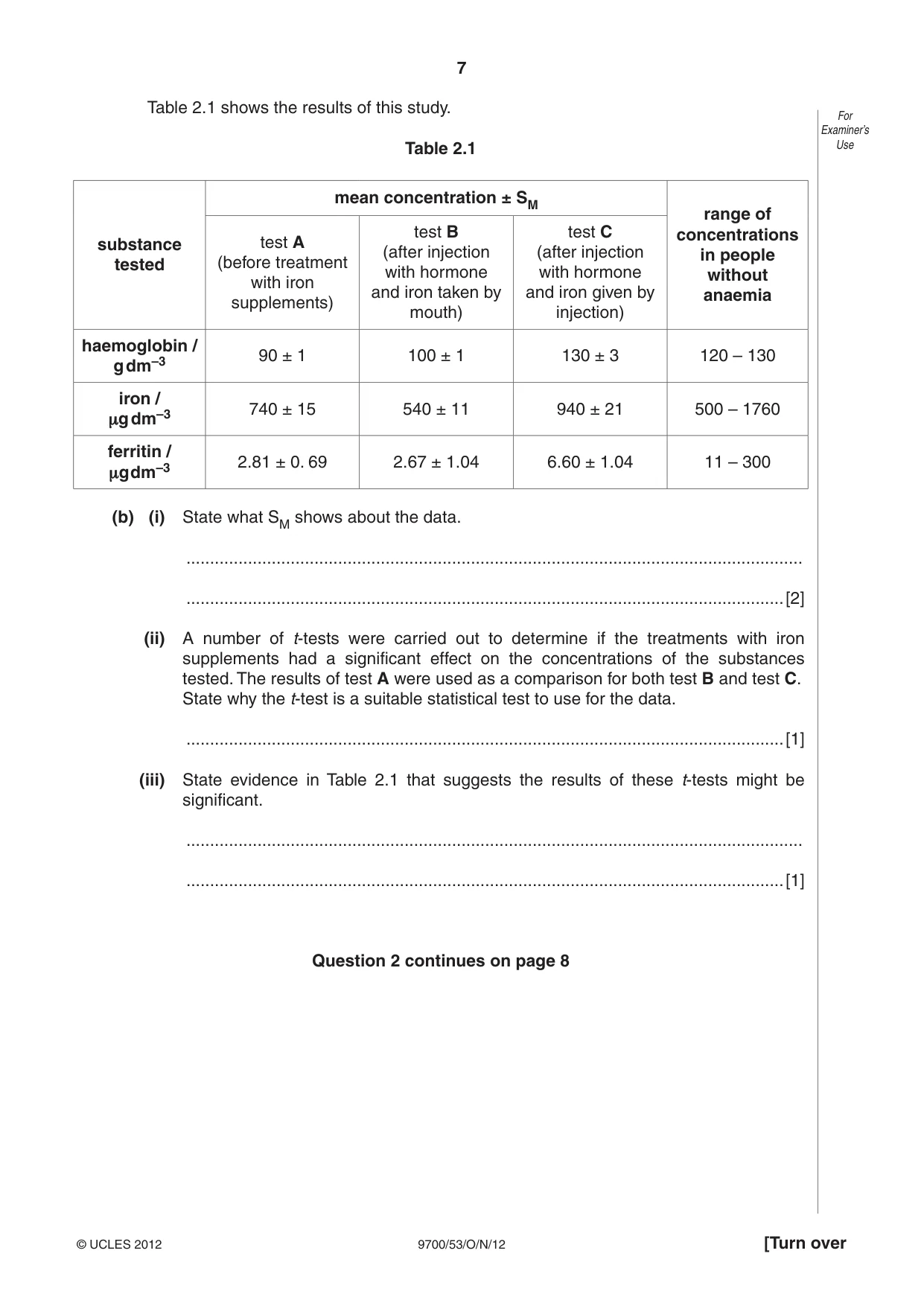 Cambridge A Level Biology 9700 2012 Oct/Nov Paper 5 · Variant 3 question paper, page 7 of 8