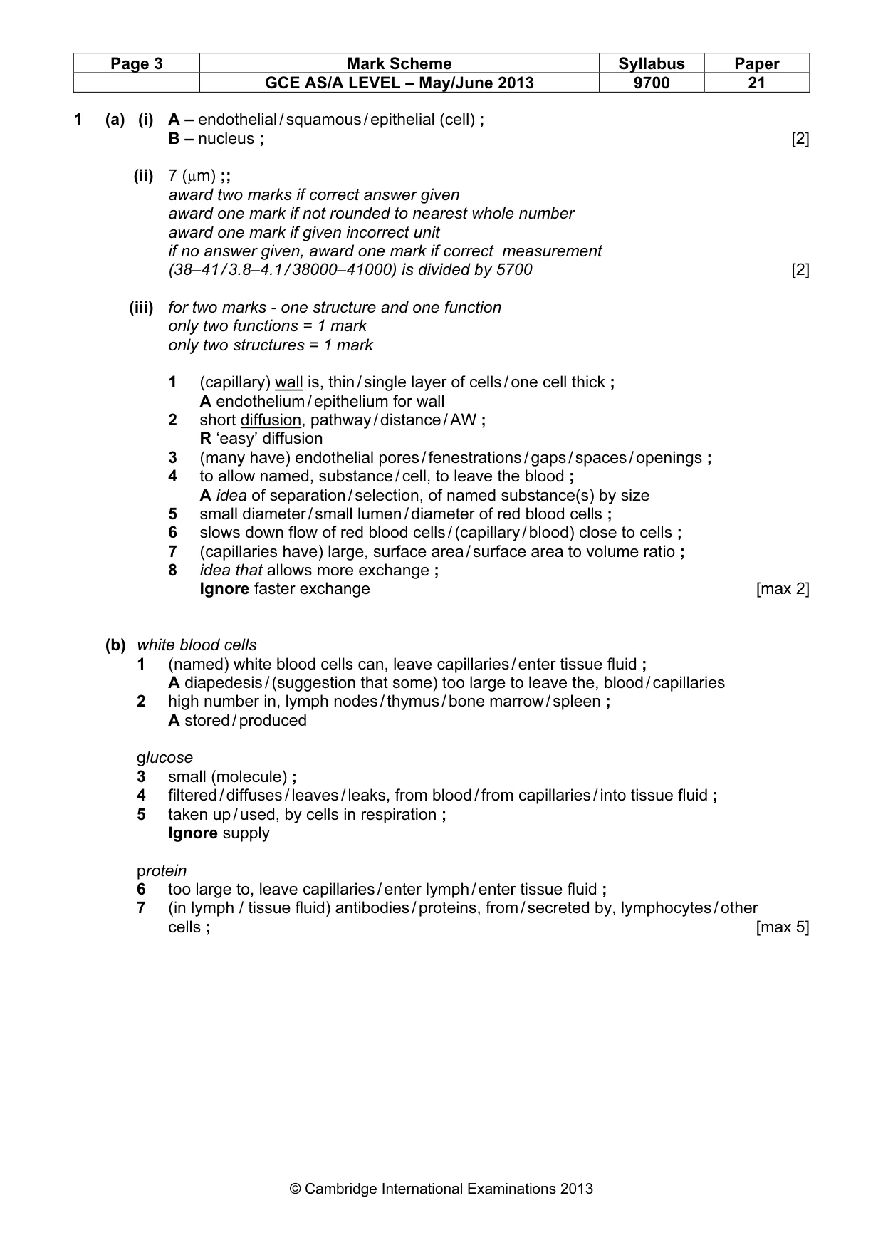 Mark scheme, page 3 of 8