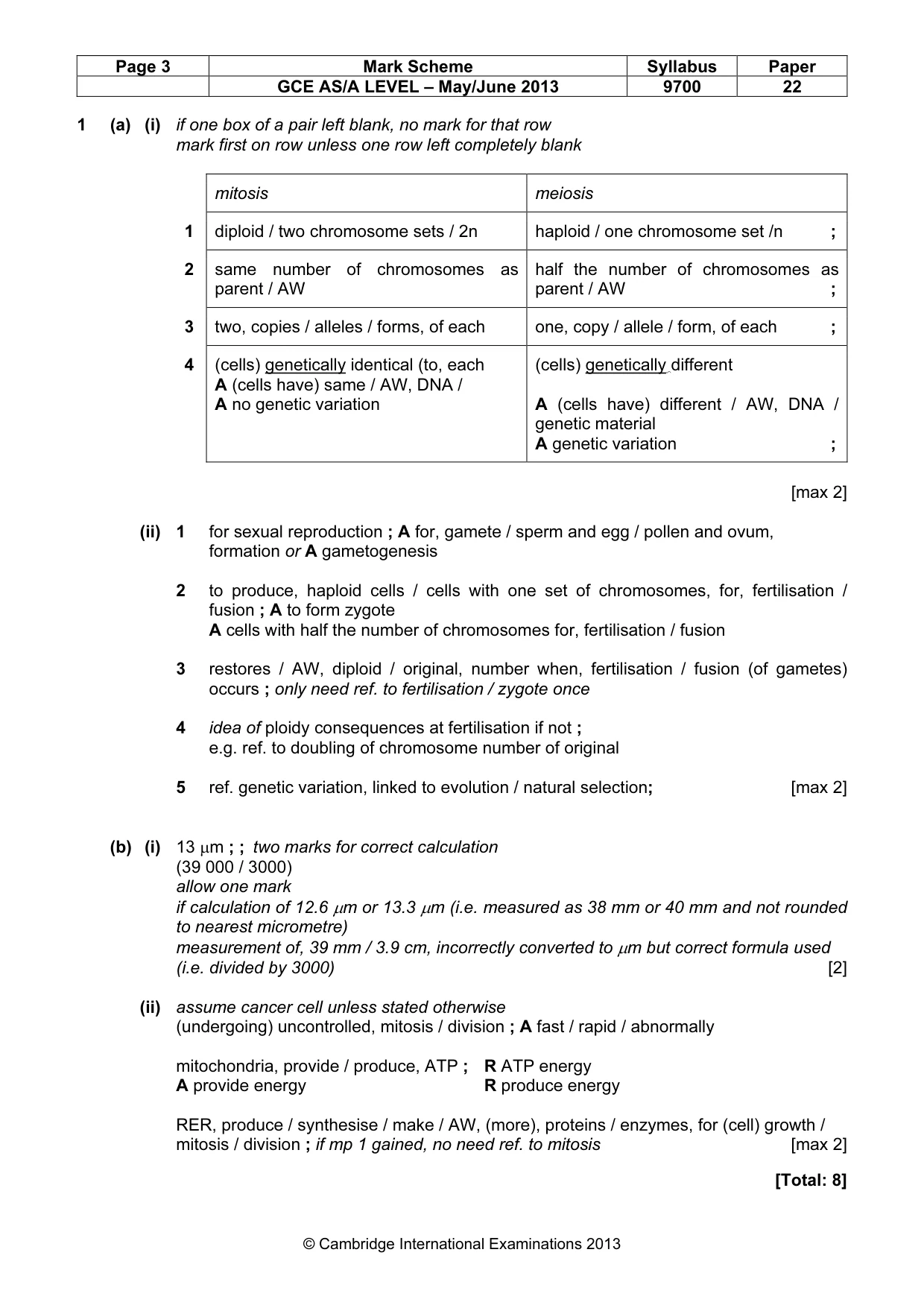 Mark scheme, page 3 of 10