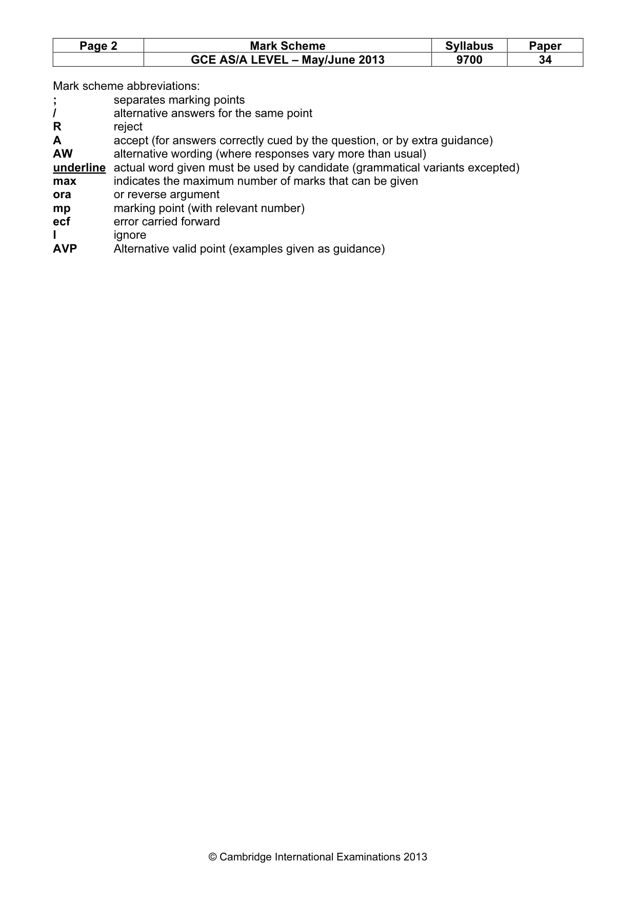 Mark scheme, page 2 of 10