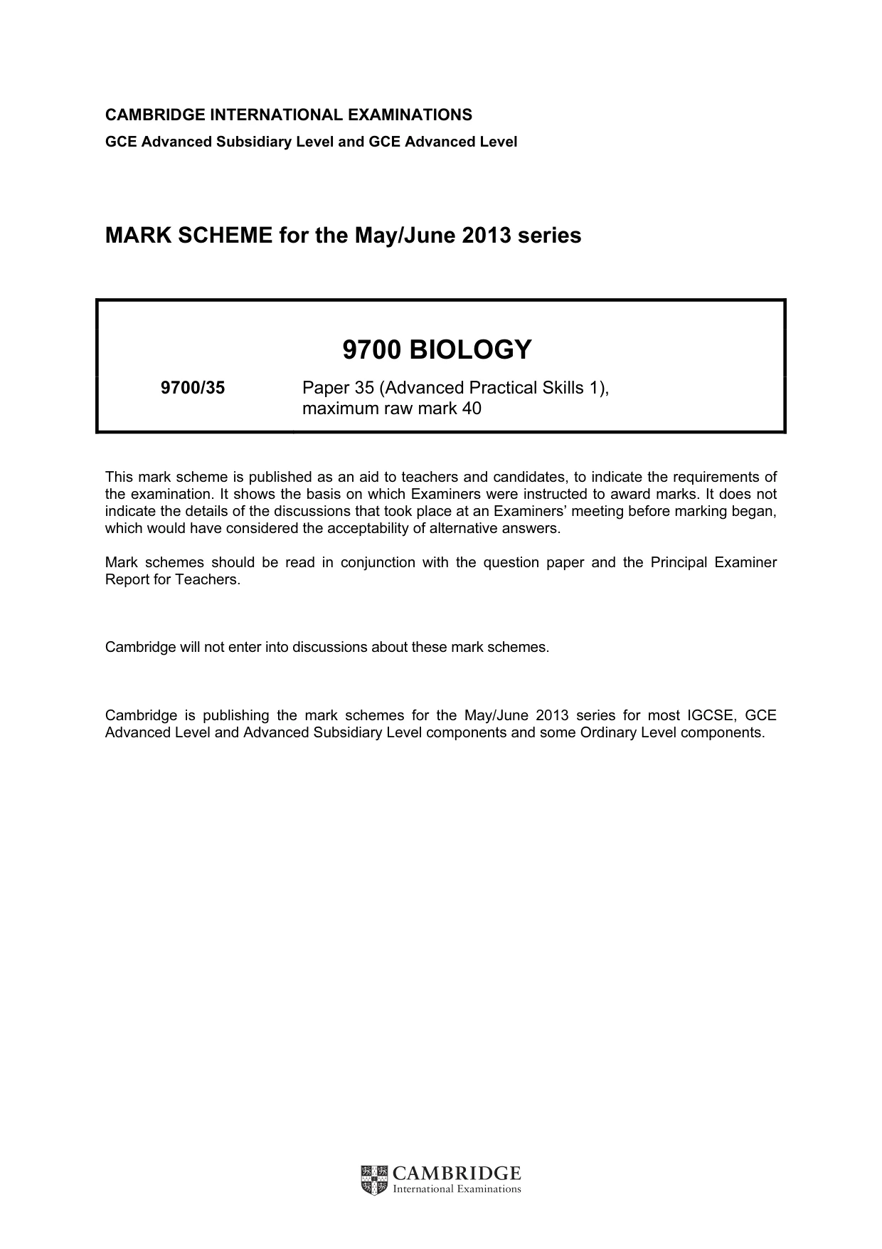 Mark scheme, page 1 of 10
