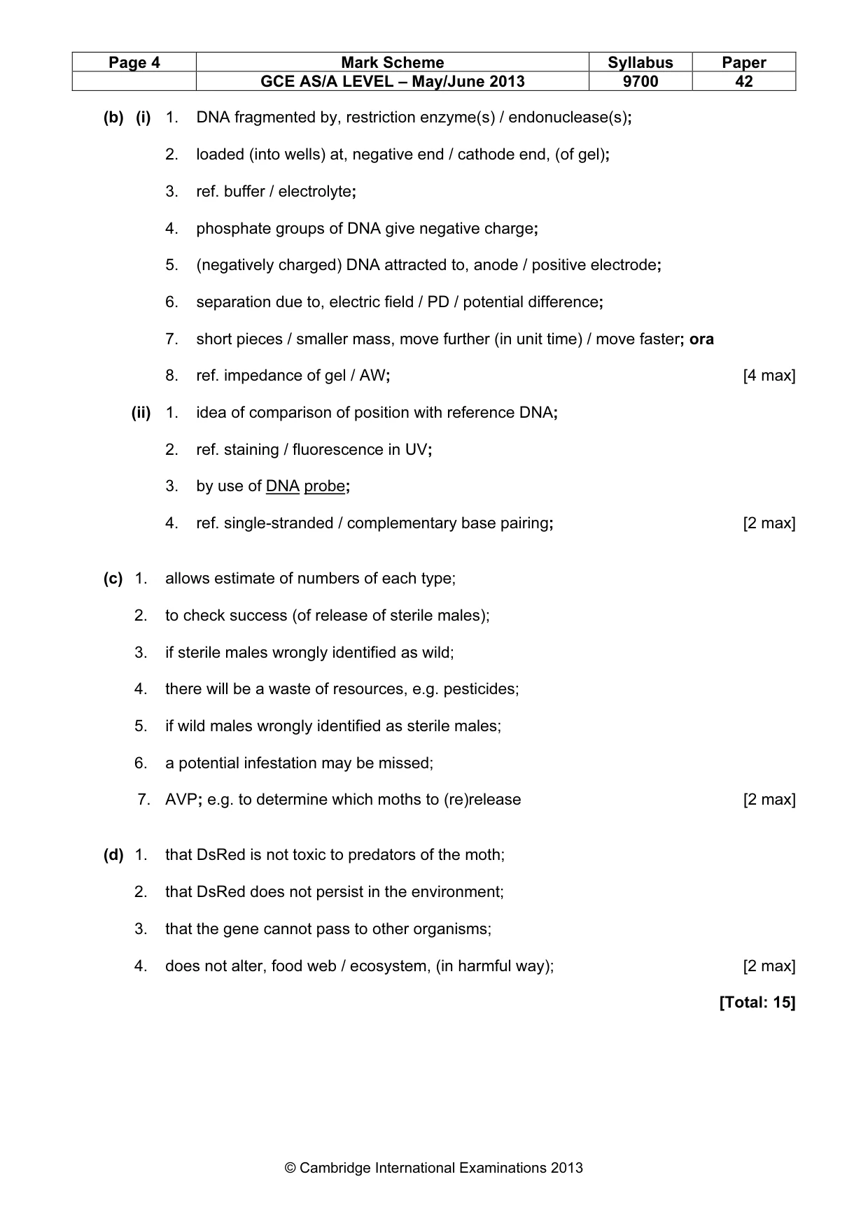 Mark scheme, page 4 of 13