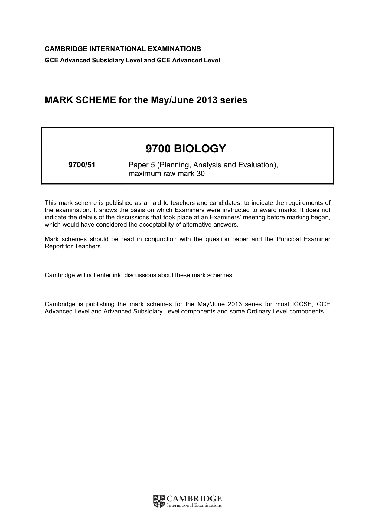 Mark scheme, page 1 of 9