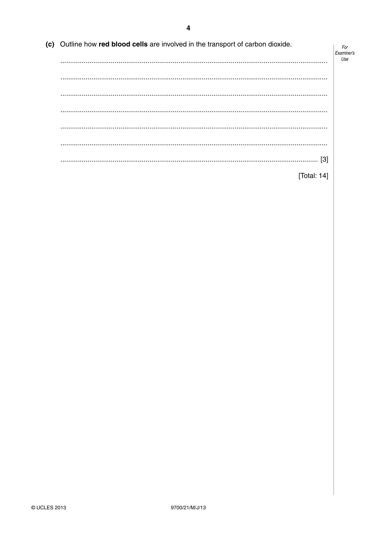 Cambridge A Level Biology 9700 2013 May/June Paper 2 · Variant 1 question paper, page 4 of 12