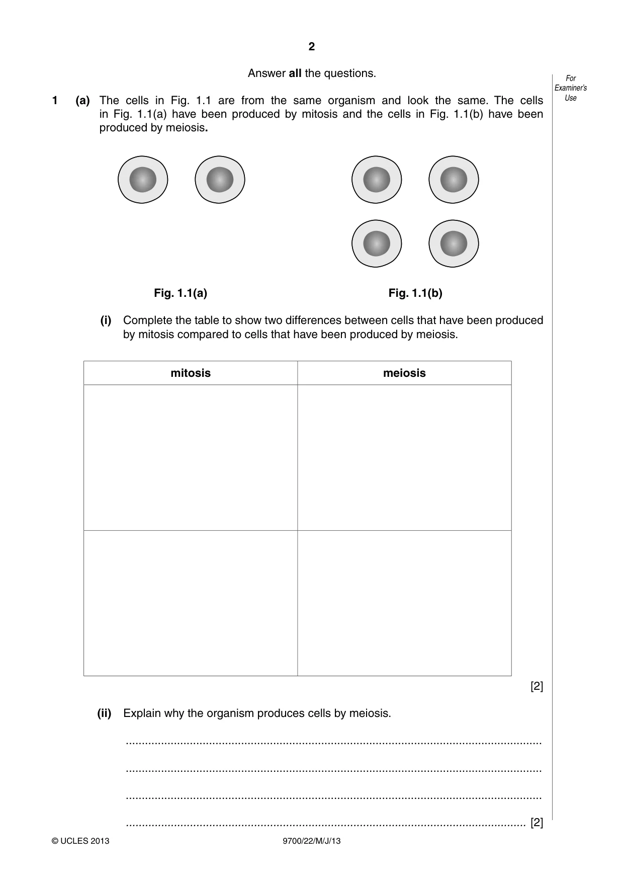 Cambridge A Level Biology 9700 2013 May/June Paper 2 · Variant 2 question paper, page 2 of 16