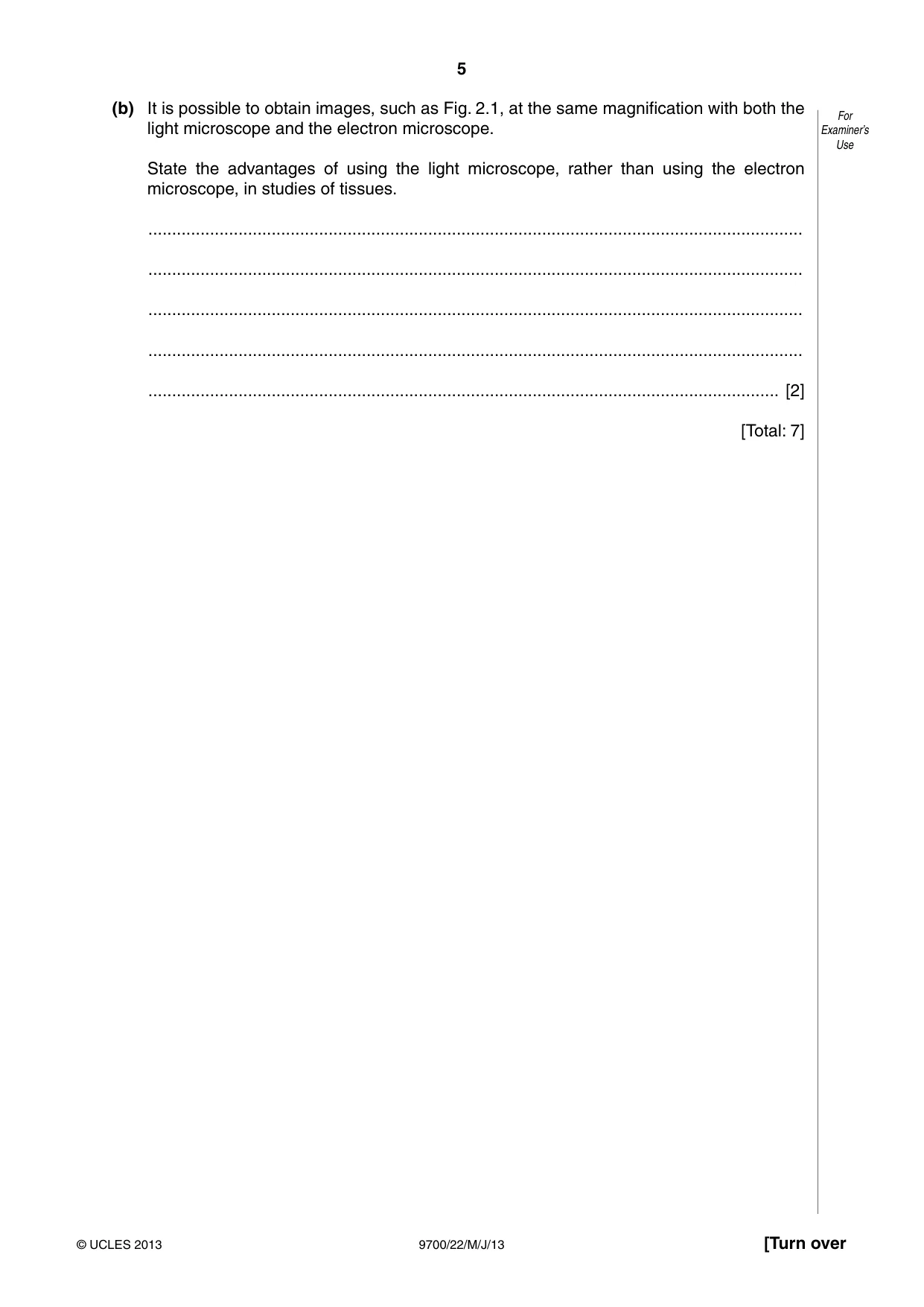 Cambridge A Level Biology 9700 2013 May/June Paper 2 · Variant 2 question paper, page 5 of 16