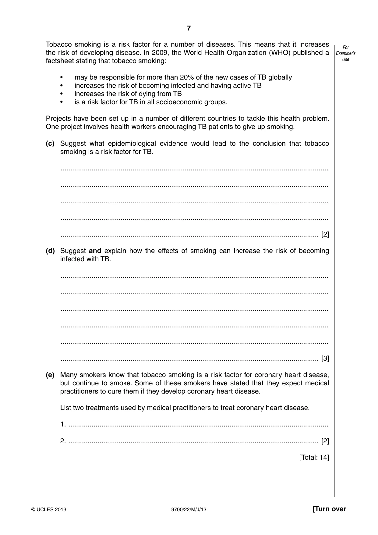 Cambridge A Level Biology 9700 2013 May/June Paper 2 · Variant 2 question paper, page 7 of 16