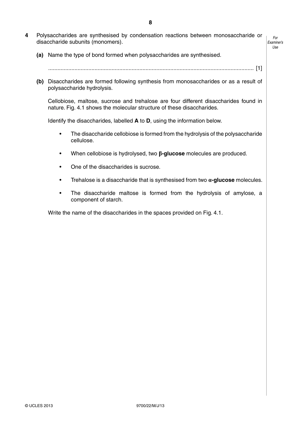 Cambridge A Level Biology 9700 2013 May/June Paper 2 · Variant 2 question paper, page 8 of 16