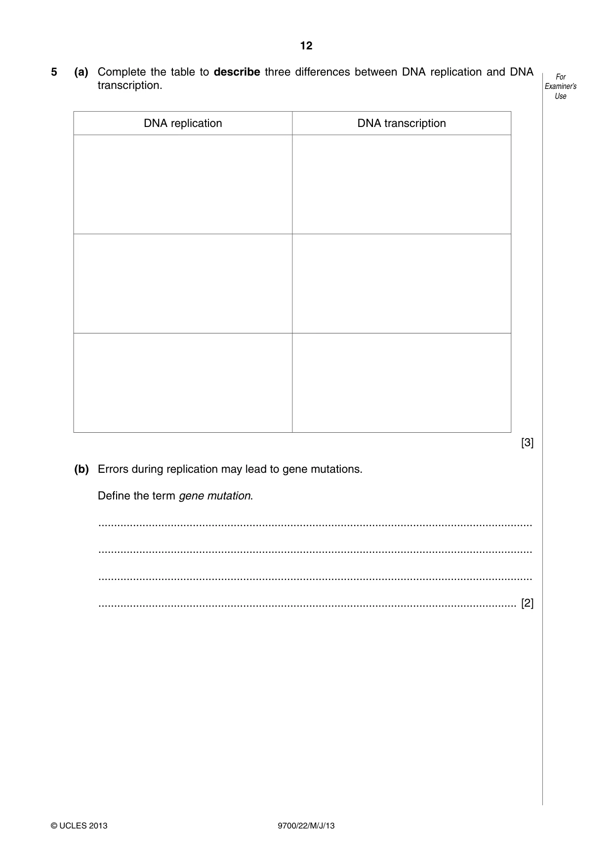 Cambridge A Level Biology 9700 2013 May/June Paper 2 · Variant 2 question paper, page 12 of 16