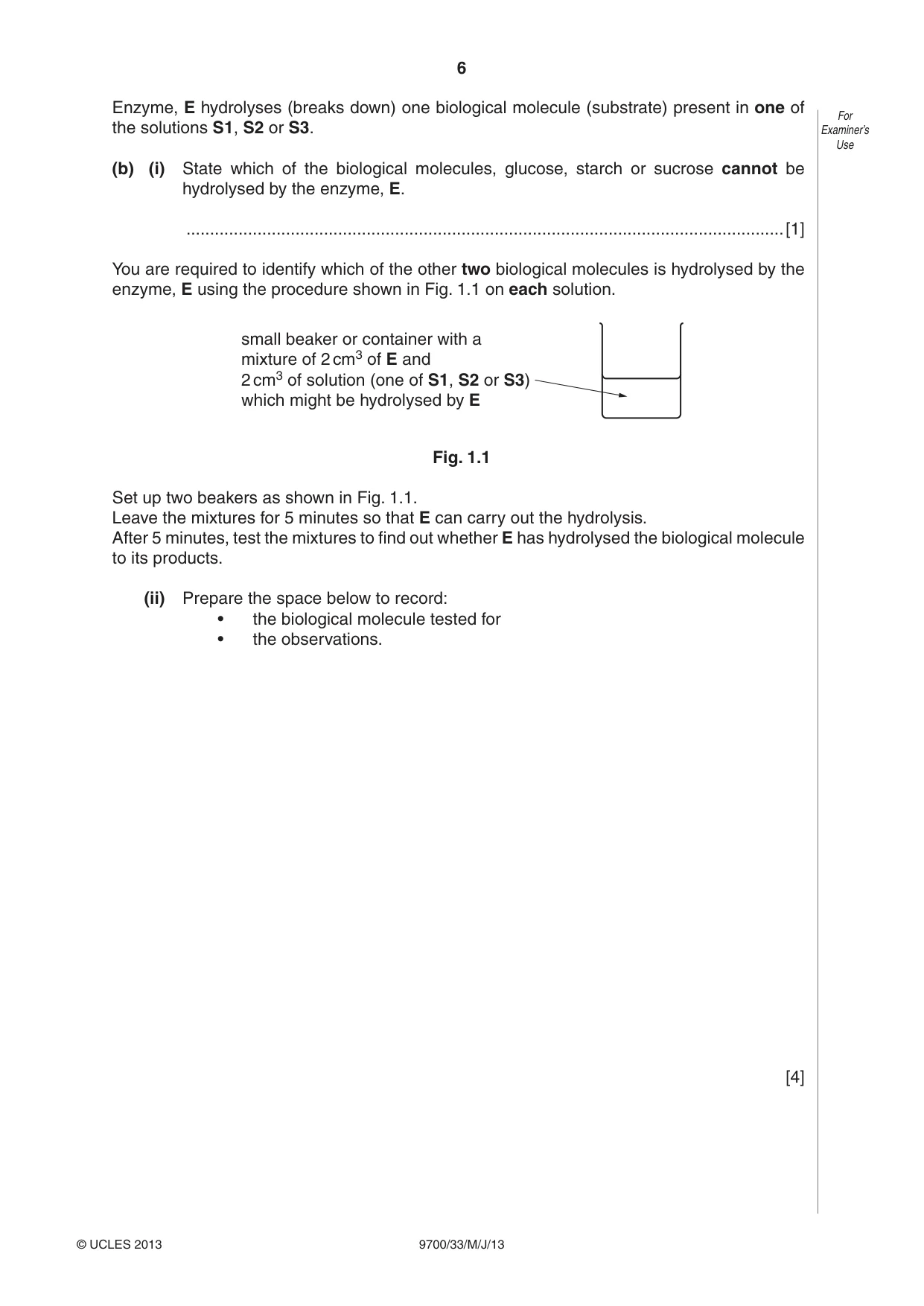 Cambridge A Level Biology 9700 2013 May/June Paper 3 · Variant 3 question paper, page 6 of 12