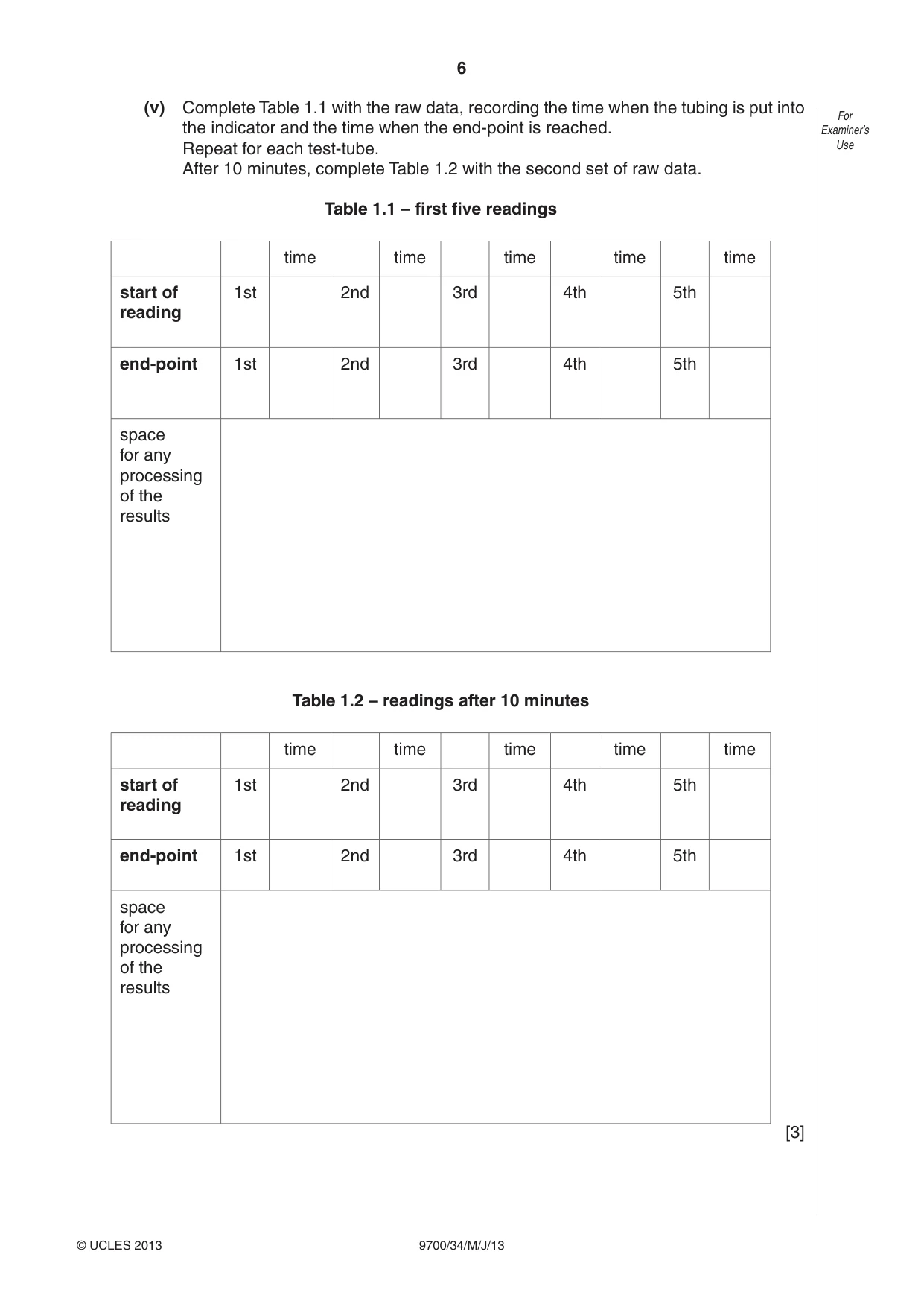 Cambridge A Level Biology 9700 2013 May/June Paper 3 · Variant 4 question paper, page 6 of 16