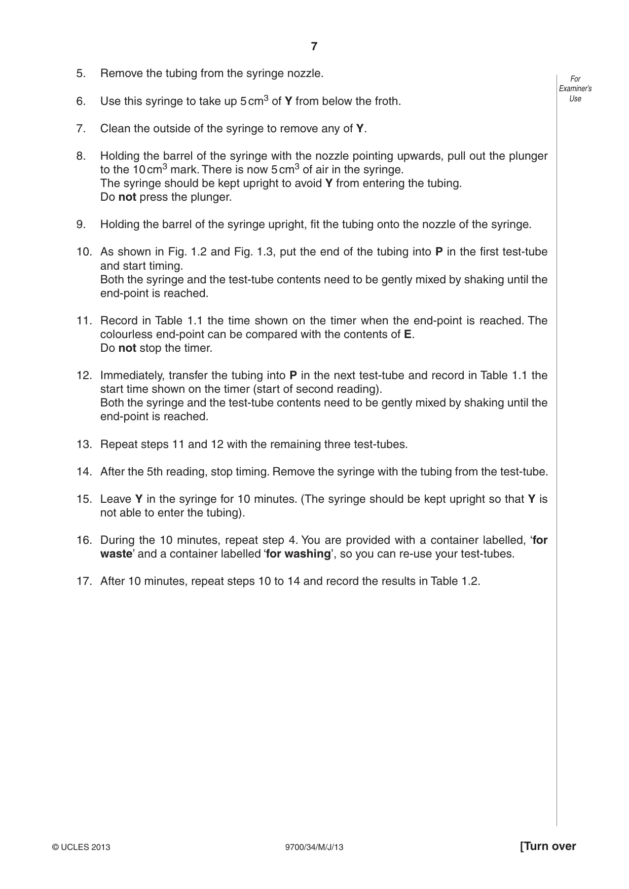 Cambridge A Level Biology 9700 2013 May/June Paper 3 · Variant 4 question paper, page 7 of 16