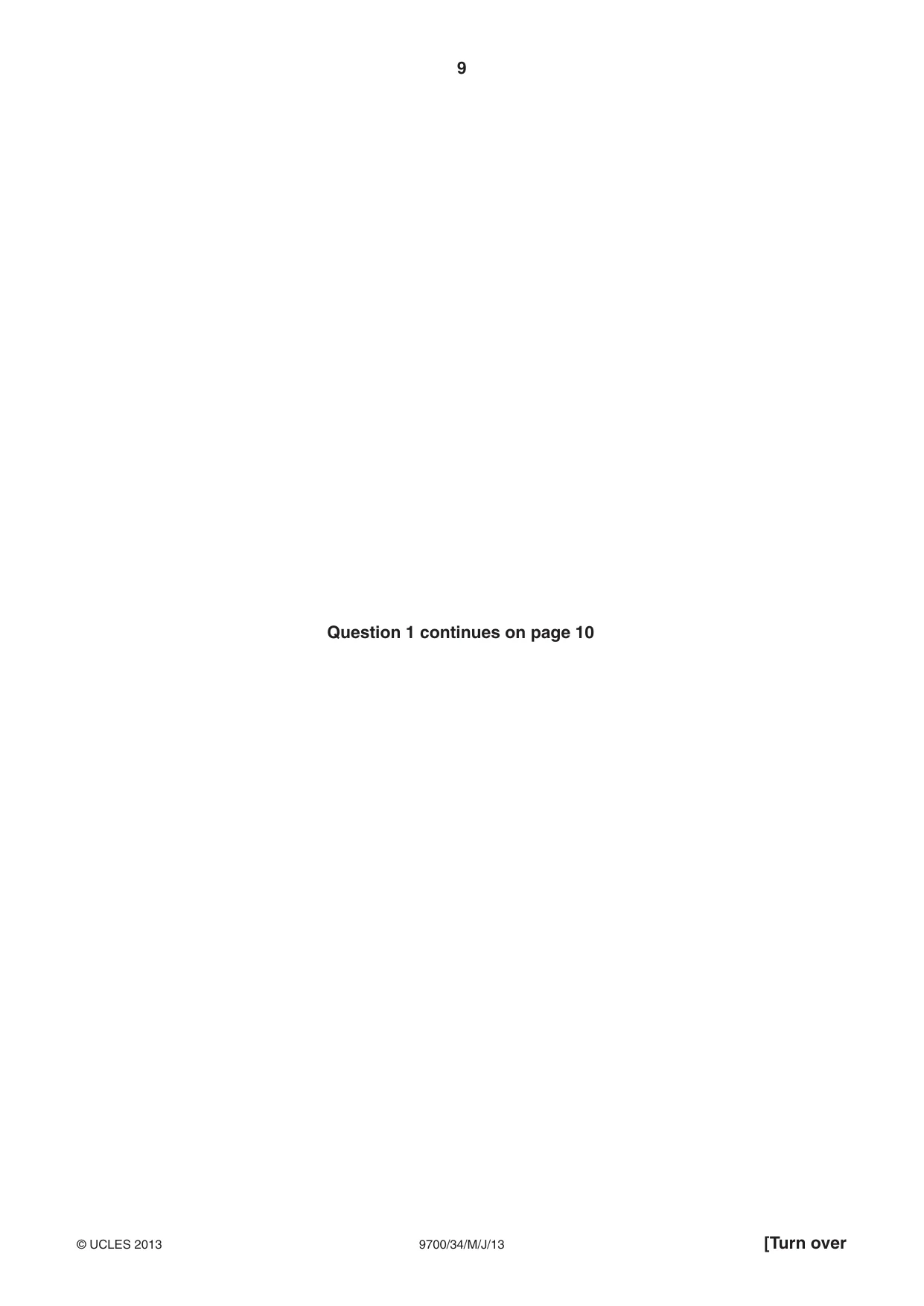 Cambridge A Level Biology 9700 2013 May/June Paper 3 · Variant 4 question paper, page 9 of 16