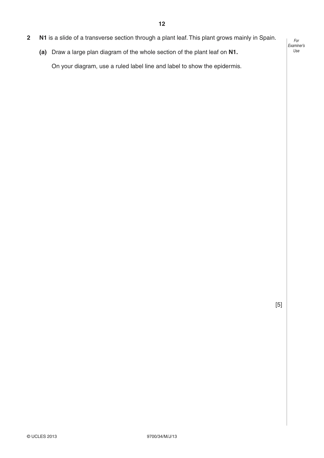 Cambridge A Level Biology 9700 2013 May/June Paper 3 · Variant 4 question paper, page 12 of 16