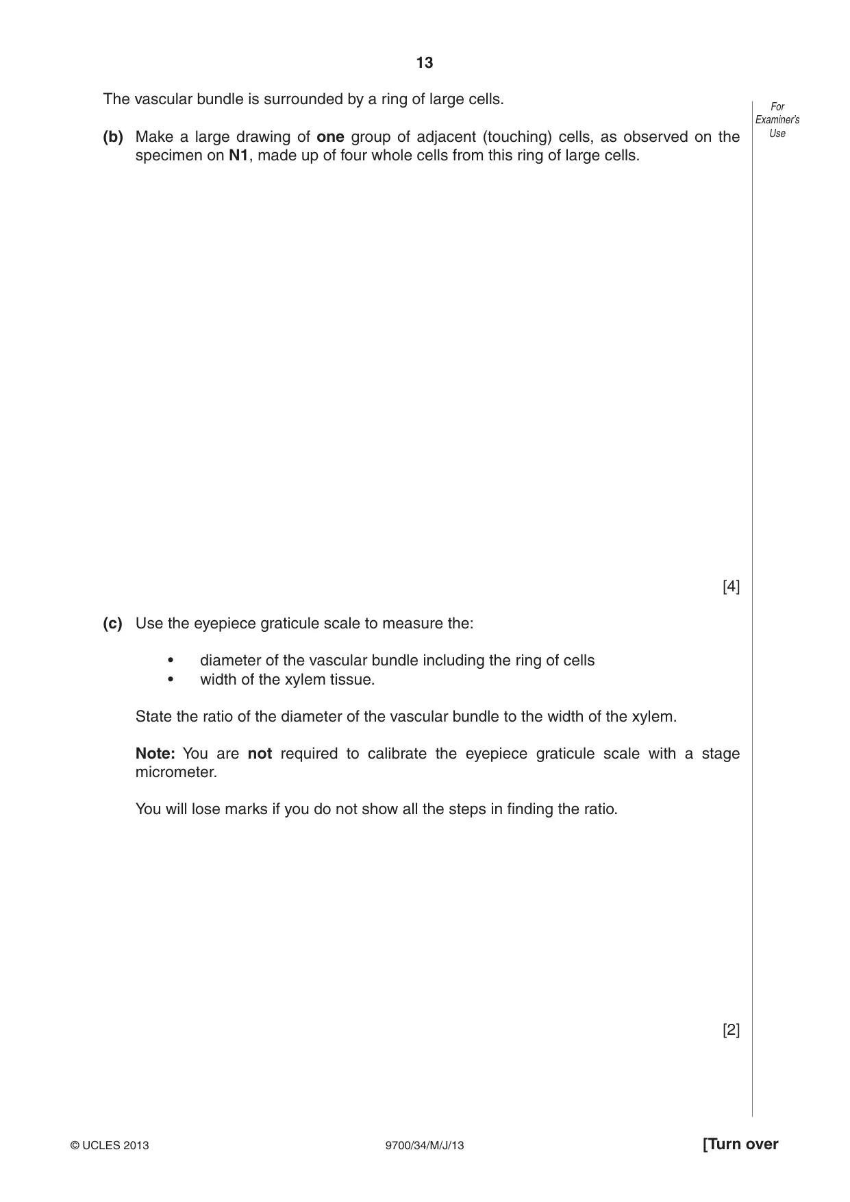 Cambridge A Level Biology 9700 2013 May/June Paper 3 · Variant 4 question paper, page 13 of 16