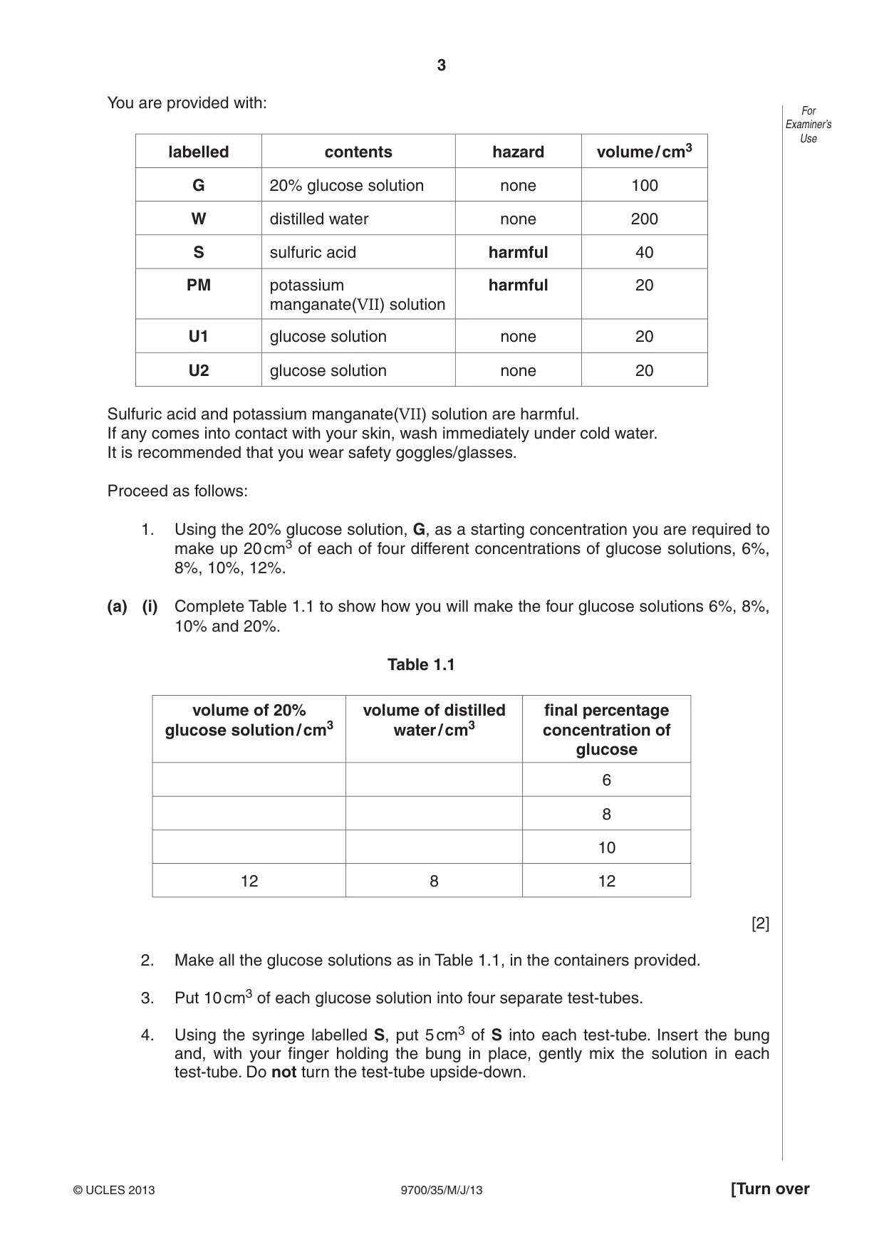 Cambridge A Level Biology 9700 2013 May/June Paper 3 · Variant 5 question paper, page 3 of 16