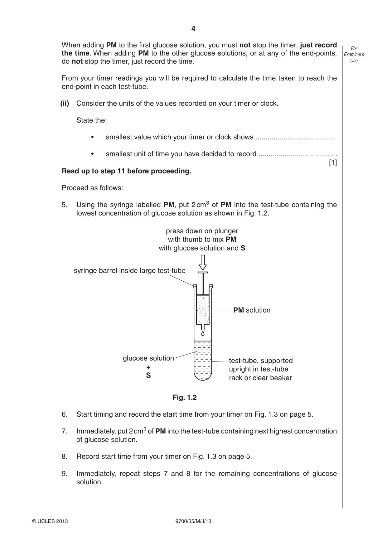 Cambridge A Level Biology 9700 2013 May/June Paper 3 · Variant 5 question paper, page 4 of 16