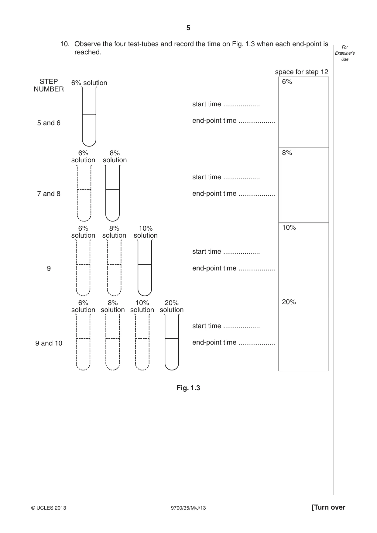 Cambridge A Level Biology 9700 2013 May/June Paper 3 · Variant 5 question paper, page 5 of 16