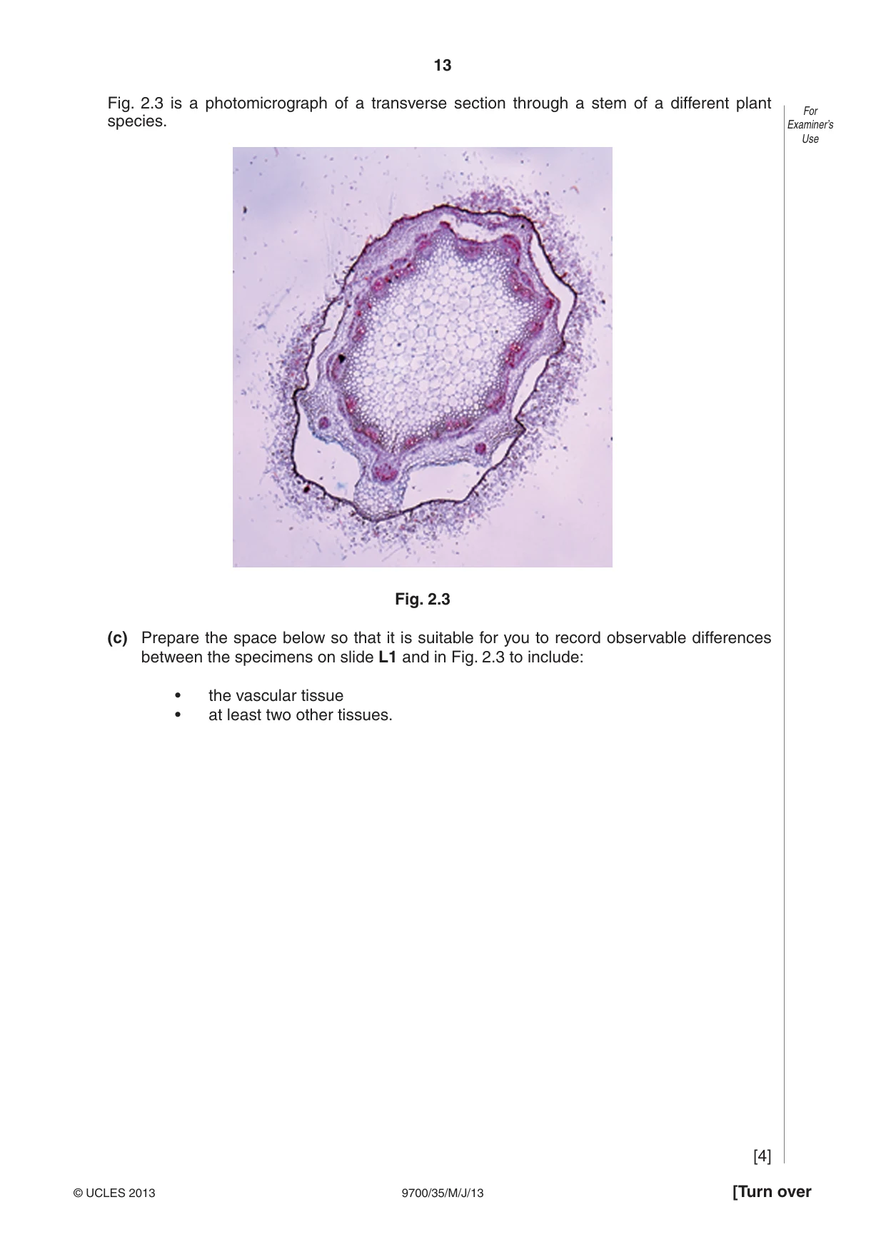 Cambridge A Level Biology 9700 2013 May/June Paper 3 · Variant 5 question paper, page 13 of 16