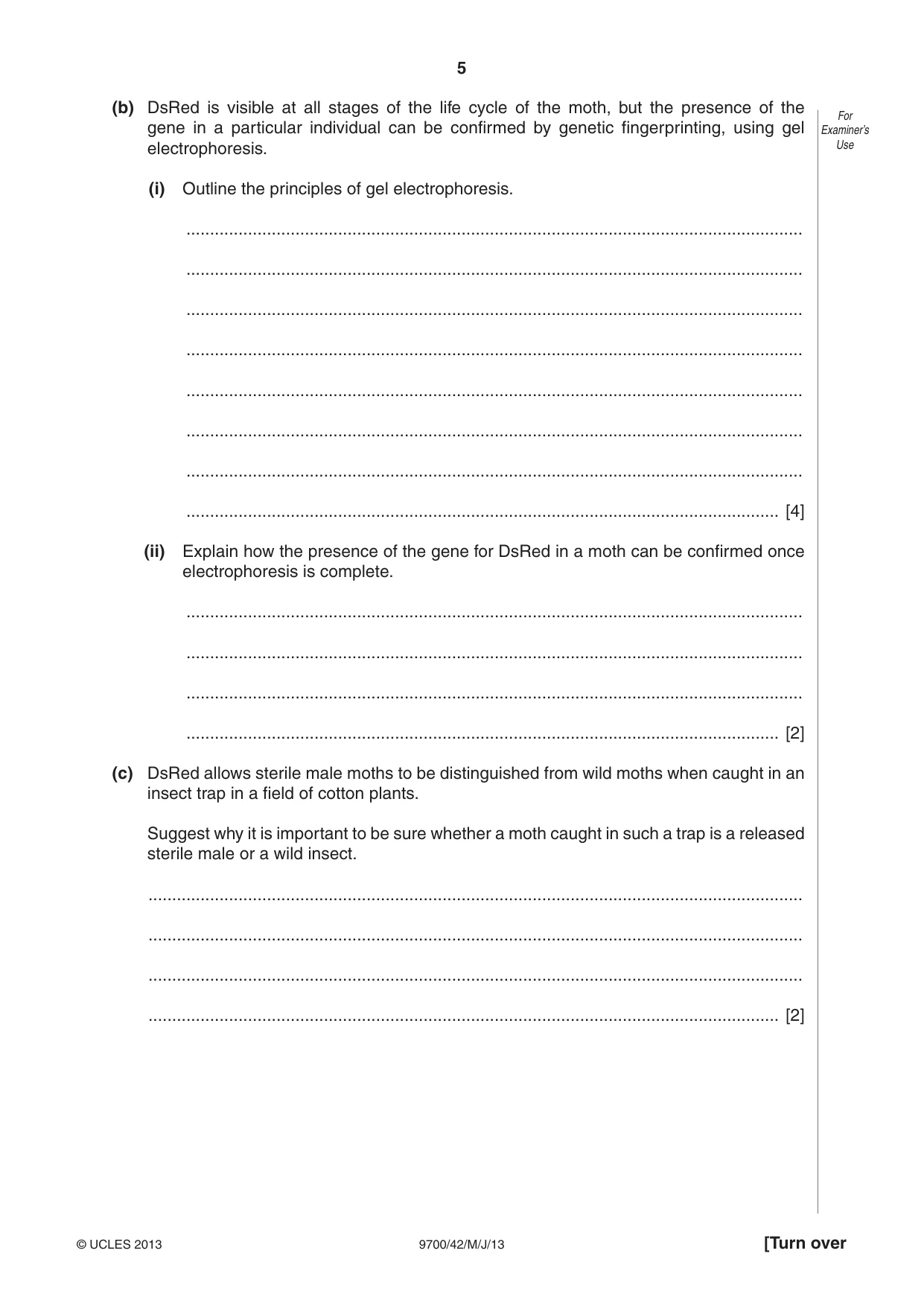 Cambridge A Level Biology 9700 2013 May/June Paper 4 · Variant 2 question paper, page 5 of 24