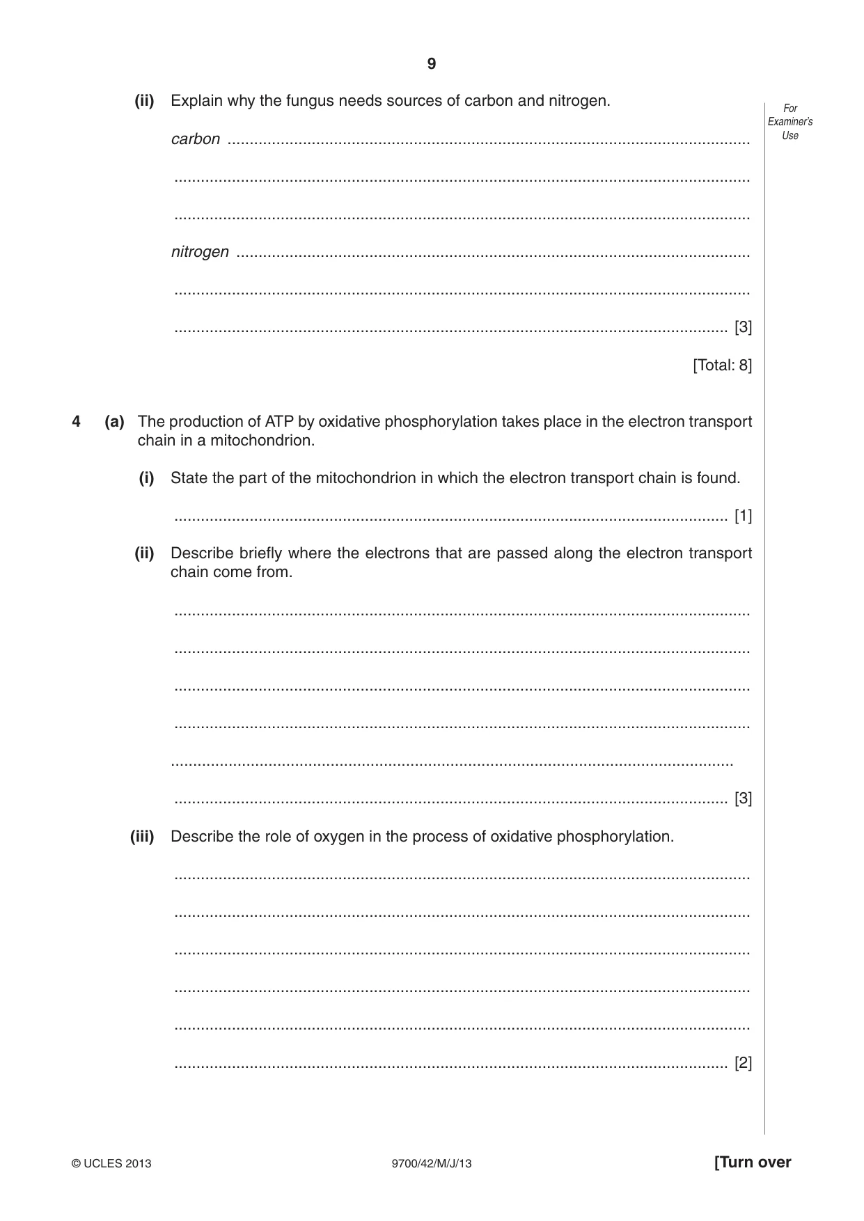 Cambridge A Level Biology 9700 2013 May/June Paper 4 · Variant 2 question paper, page 9 of 24