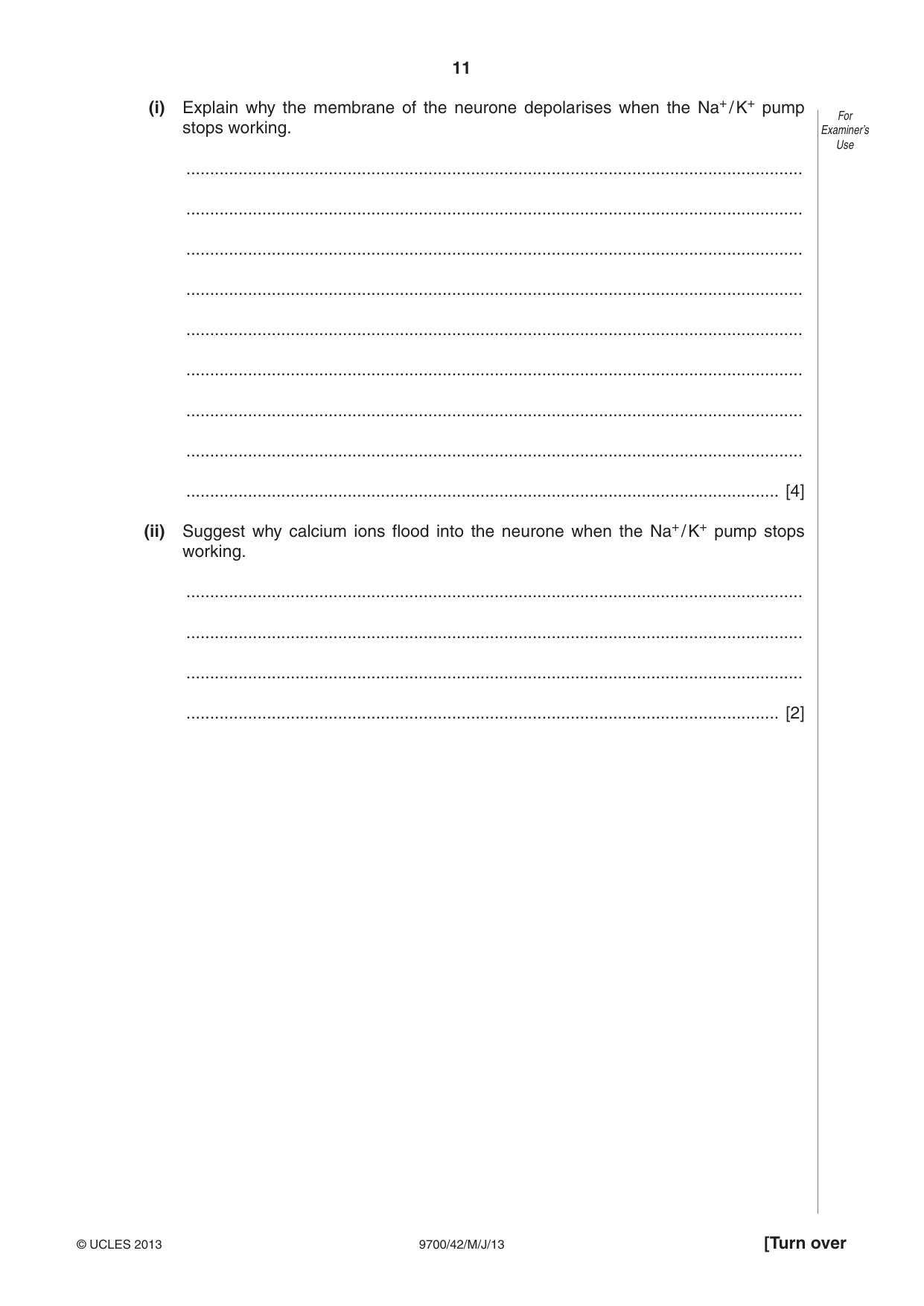 Cambridge A Level Biology 9700 2013 May/June Paper 4 · Variant 2 question paper, page 11 of 24