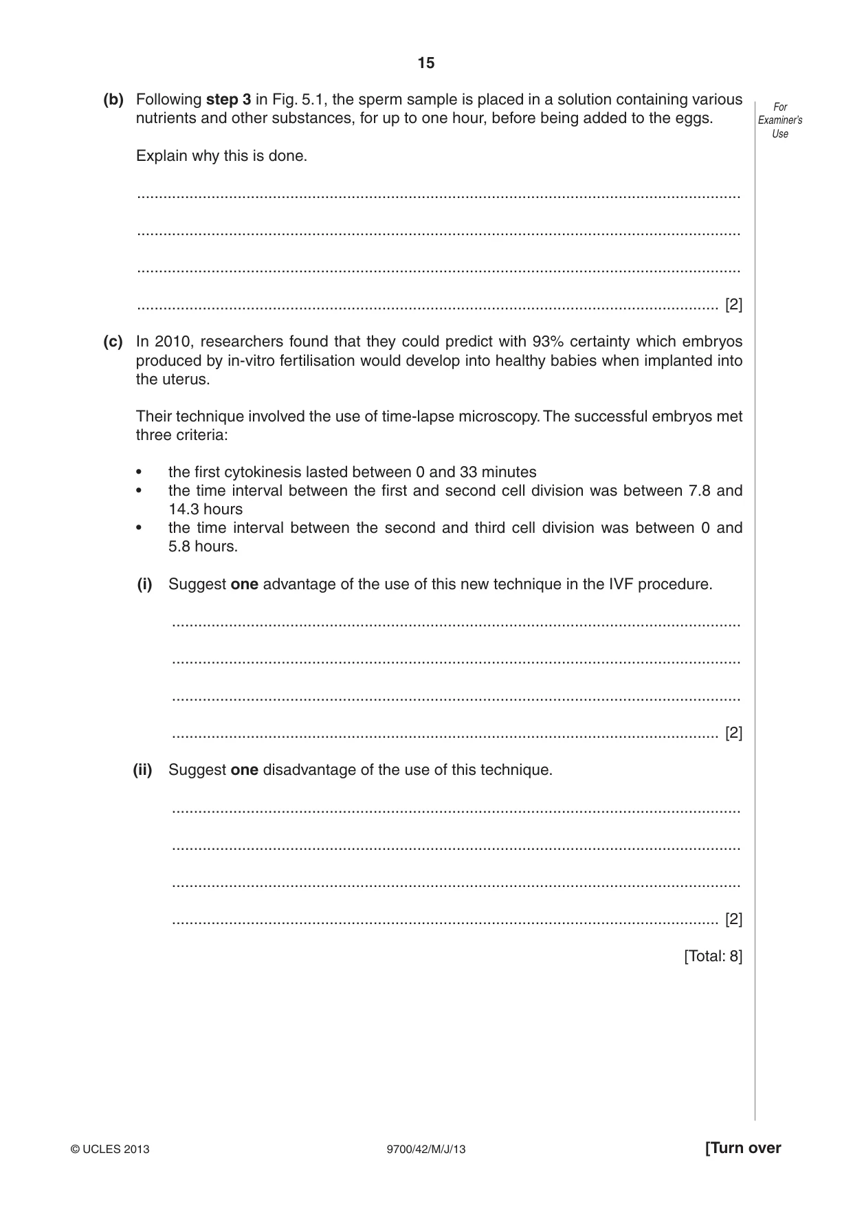 Cambridge A Level Biology 9700 2013 May/June Paper 4 · Variant 2 question paper, page 15 of 24