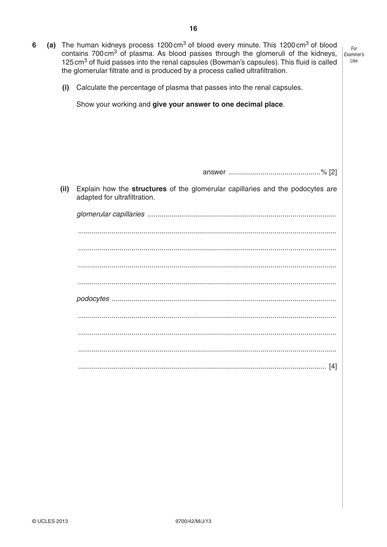Cambridge A Level Biology 9700 2013 May/June Paper 4 · Variant 2 question paper, page 16 of 24
