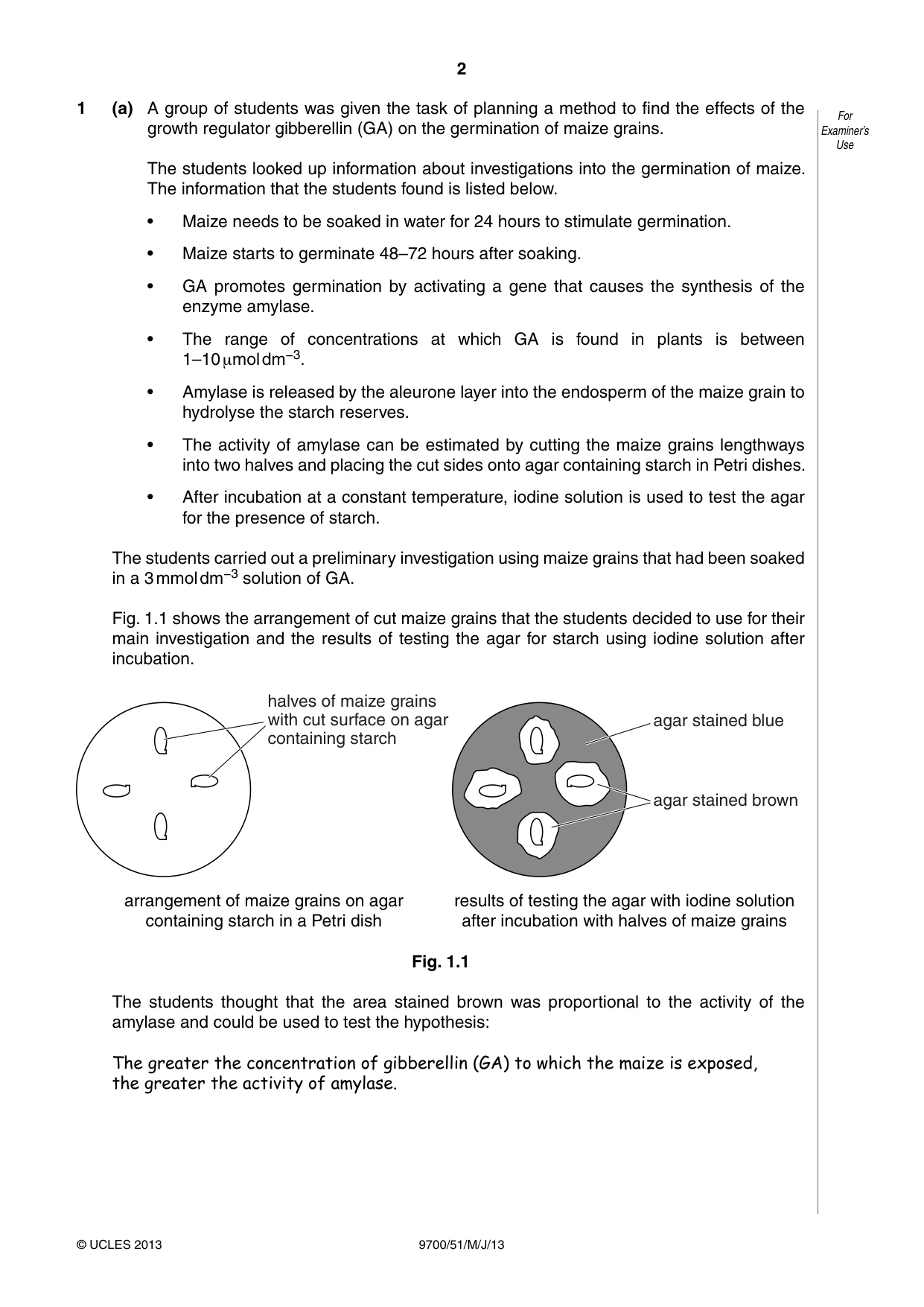 Cambridge A Level Biology 9700 2013 May/June Paper 5 · Variant 1 question paper, page 2 of 8