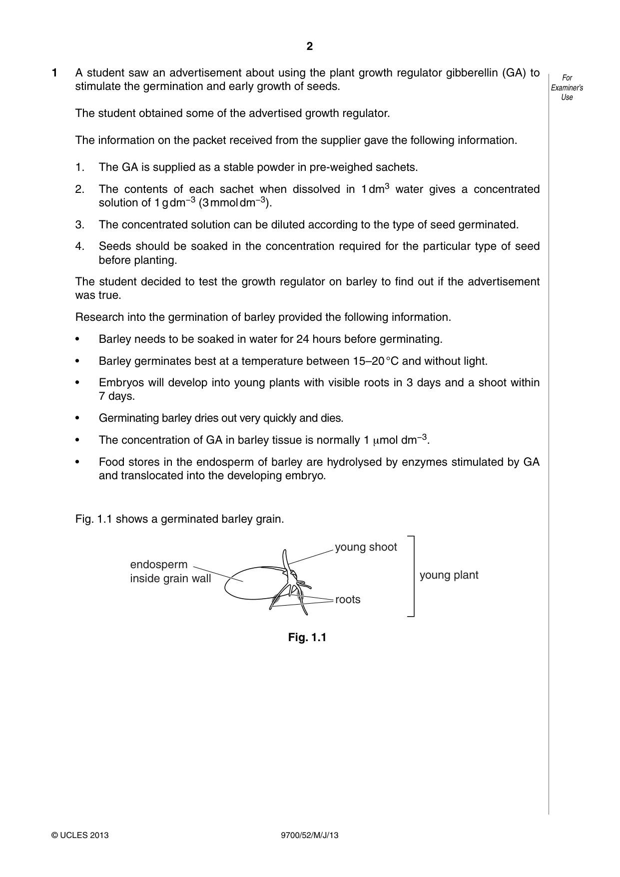 Cambridge A Level Biology 9700 2013 May/June Paper 5 · Variant 2 question paper, page 2 of 8